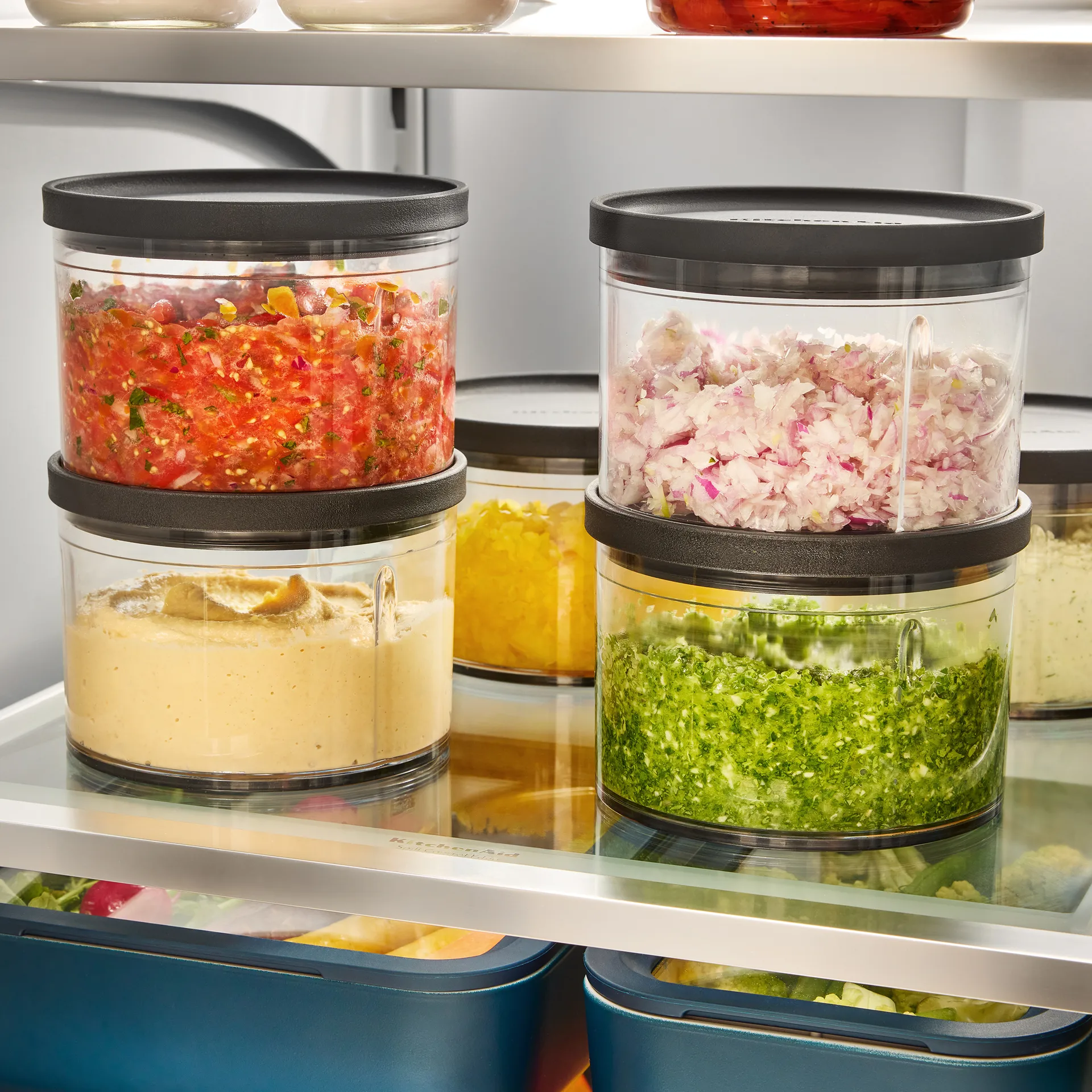 KitchenAid Go top down chopper skål 2-pack, Transparent KitchenAid