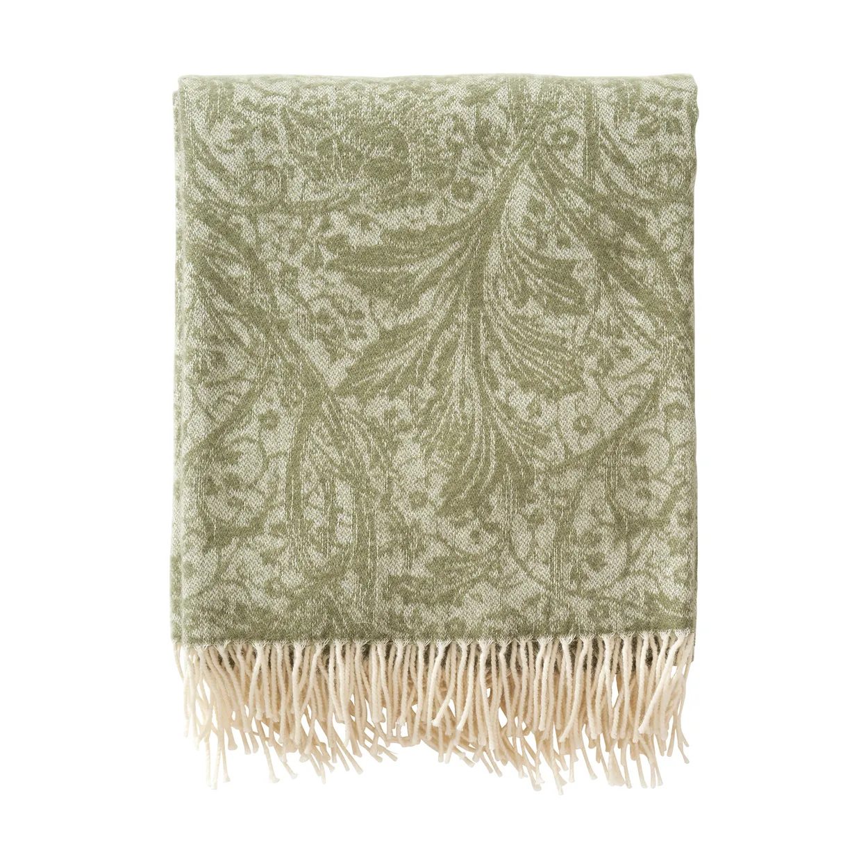 Klippan Yllefabrik Arcadia pläd 130x180 cm Oliv | Skandinavisk Design | Ullplädar & Ullfiltar | Grön