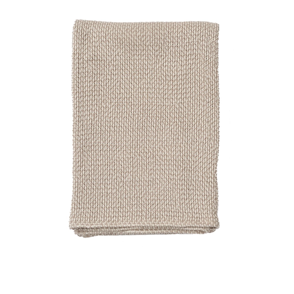 Klippan Yllefabrik Basket bomullsfilt 130x180 cm Beige