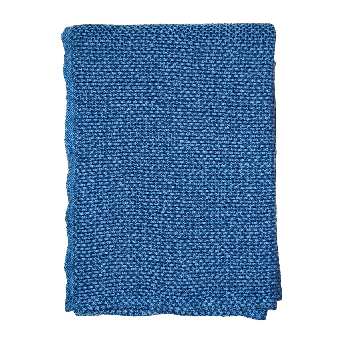 Klippan Yllefabrik Basket bomullsfilt 130x180 cm Sea blue (blå)