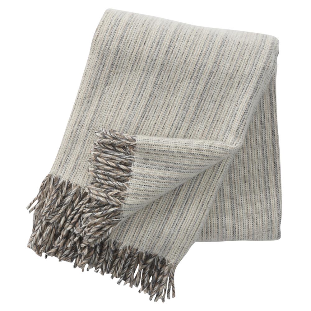 Klippan Yllefabrik Björk ullpläd Natur (beige) | Skandinavisk Design | Ullplädar & Ullfiltar | Grå