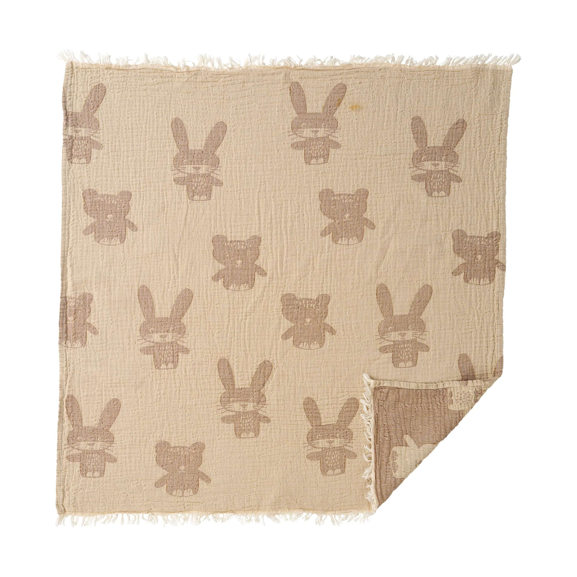 Bunny&Bear filt 75x90 cm, Grey Klippan Yllefabrik