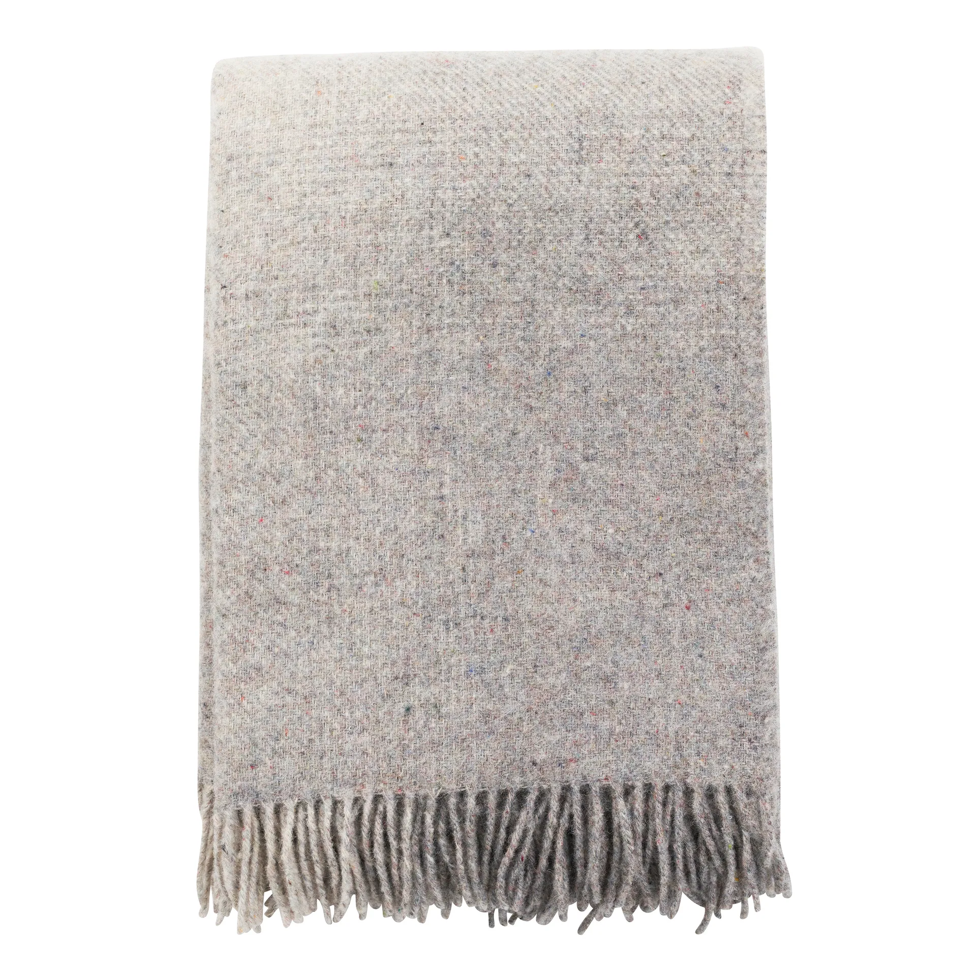 Burst ullpläd, Grå Klippan Yllefabrik