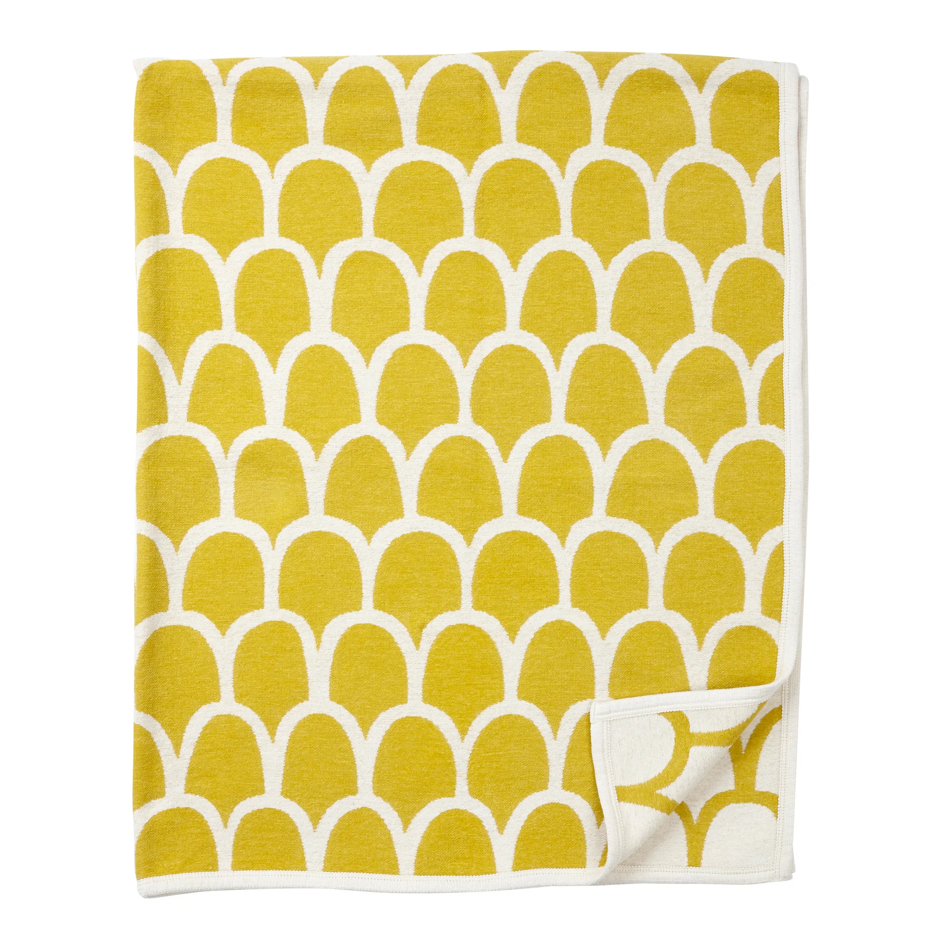 Feathers chenillefilt, gul Klippan Yllefabrik