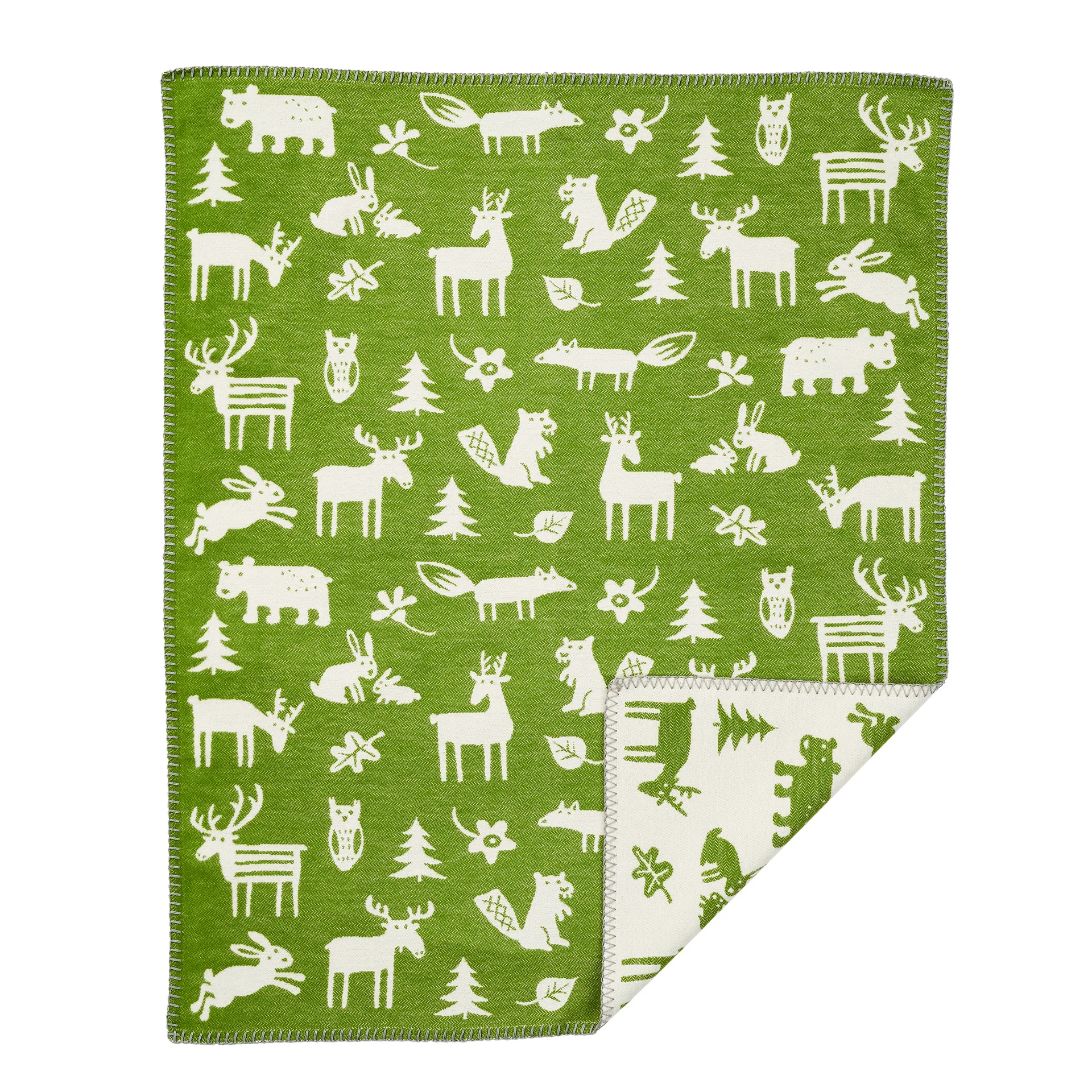 Forest babyfilt bomull, Grön Klippan Yllefabrik