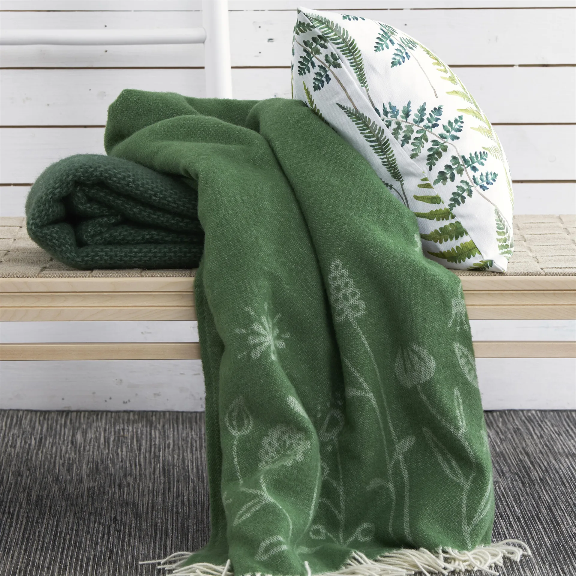 Fräken kuddfodral, vit Klippan Yllefabrik