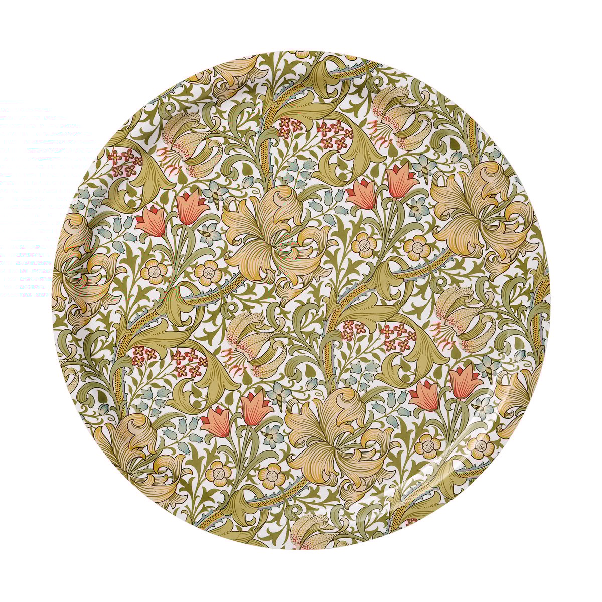 Klippan Yllefabrik Golden Lily rund bricka 49 cm Multi