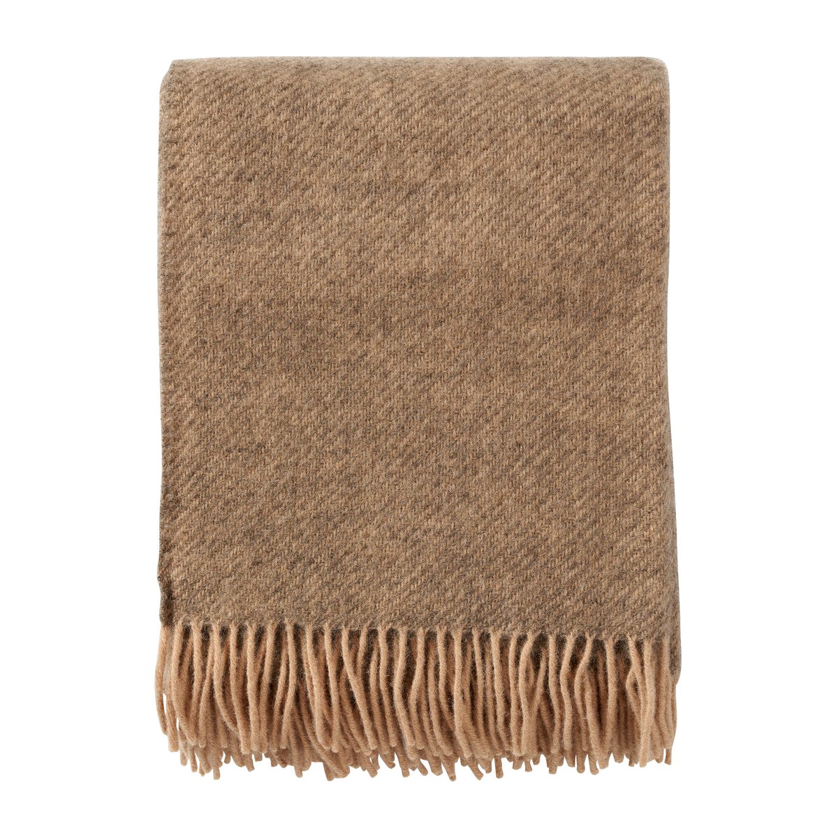 Klippan Yllefabrik Gotland ullpläd 130x200 cm Beige