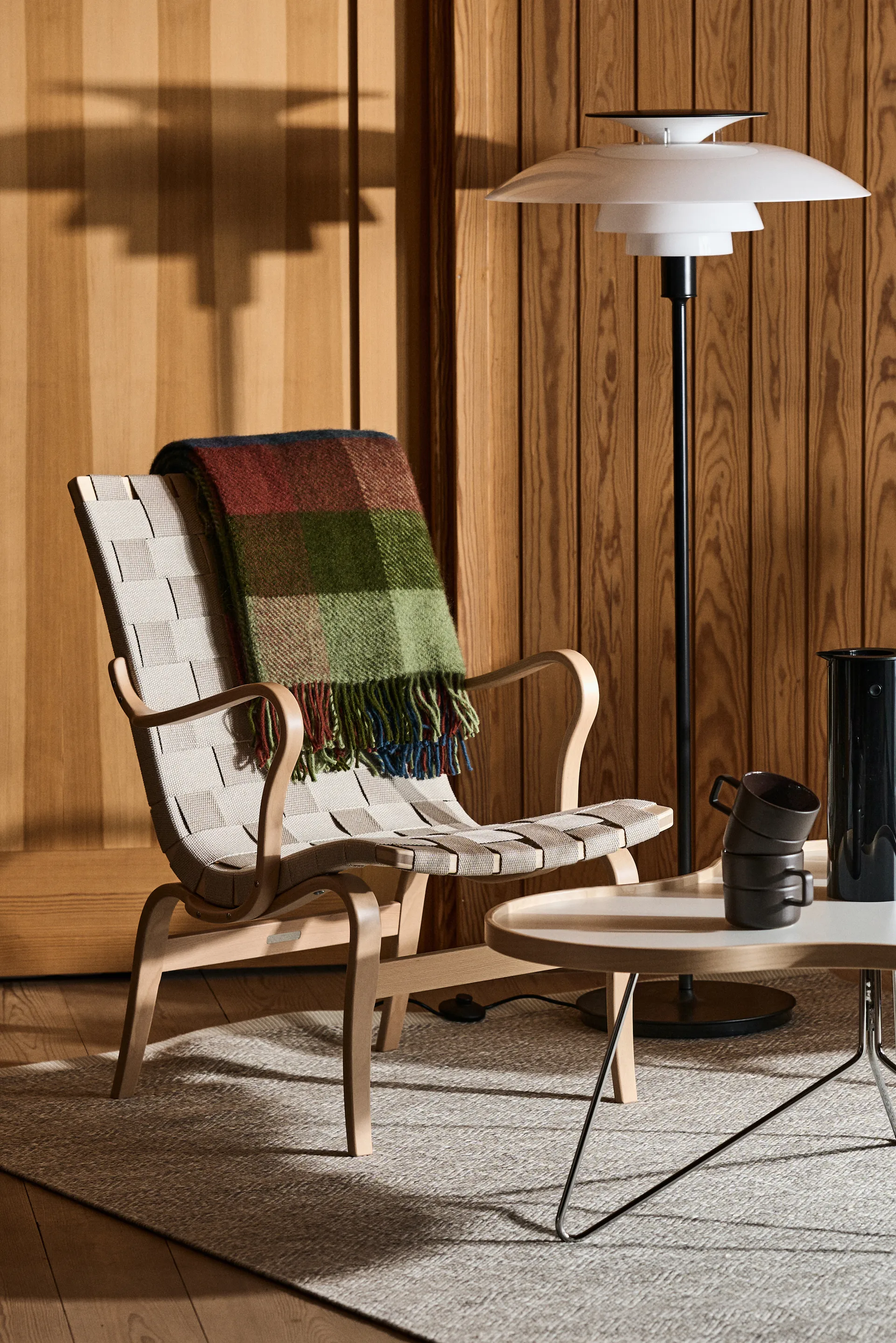 Gotland ullpläd 130x200 cm, Multi-grön Klippan Yllefabrik