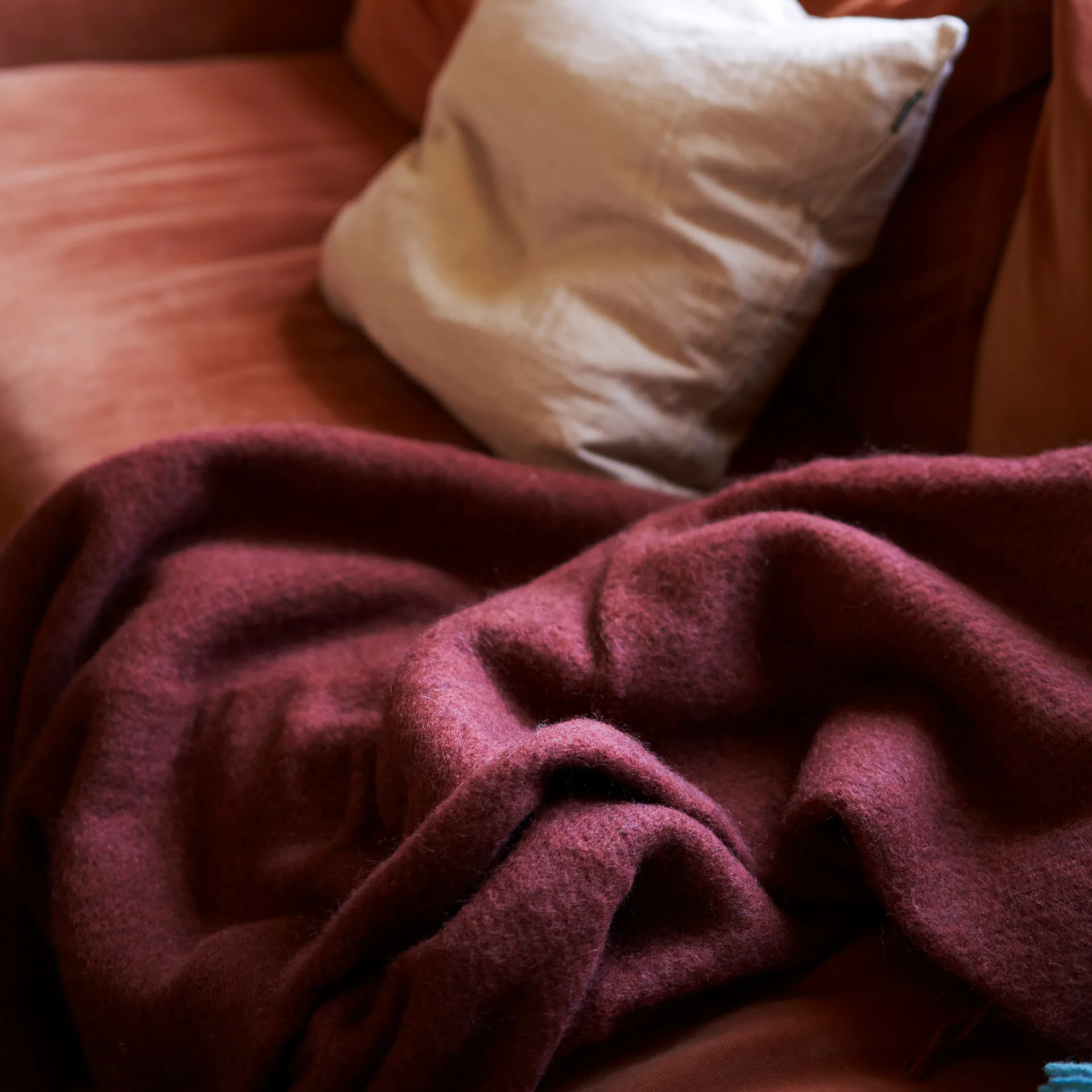 Gotland ullpläd 130x200 cm, Rust Klippan Yllefabrik