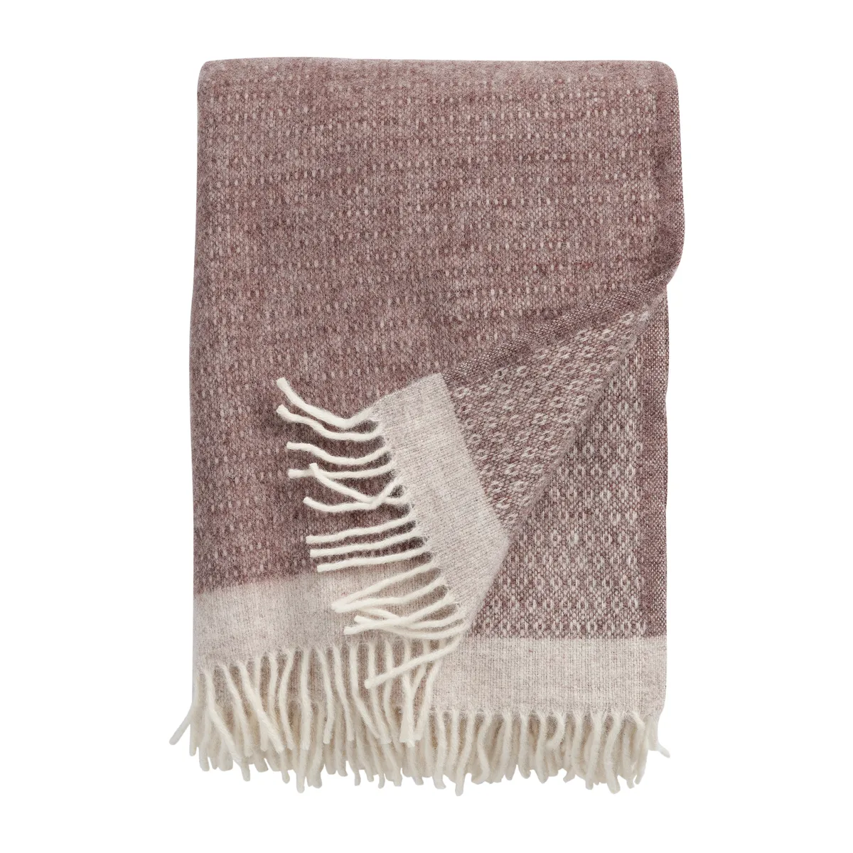 Klippan Yllefabrik Harald ullpläd 130x200 cm Brun-beige