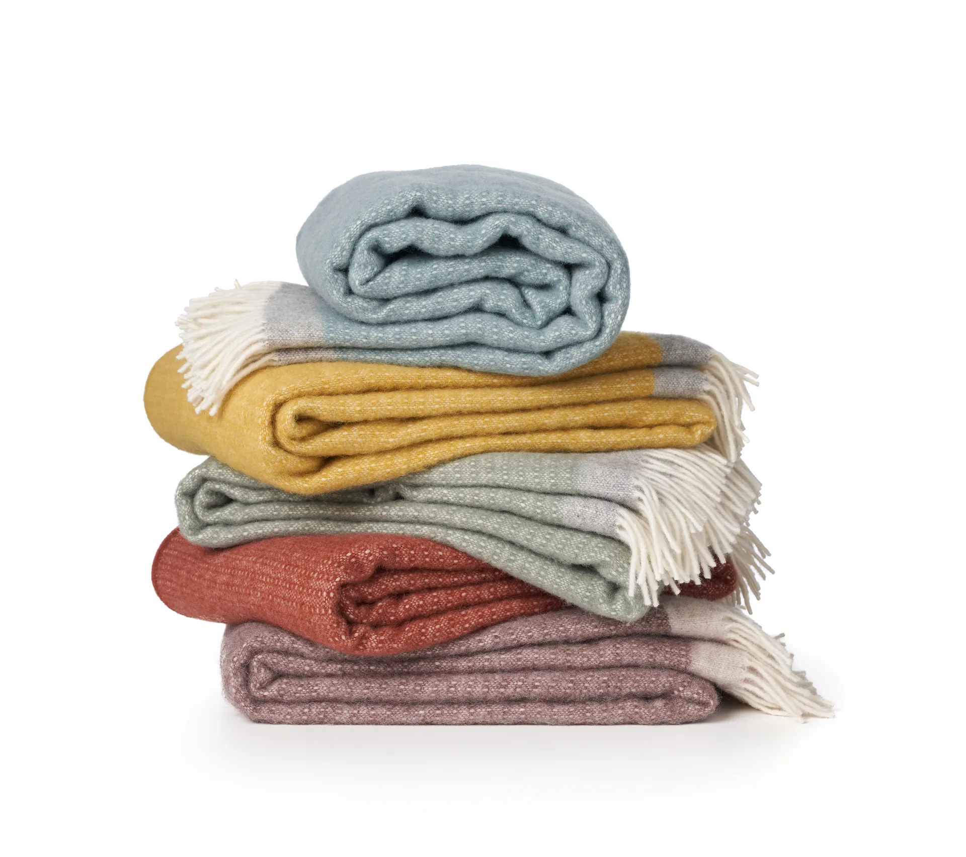 Harald ullpläd 130x200 cm, Brun-beige Klippan Yllefabrik