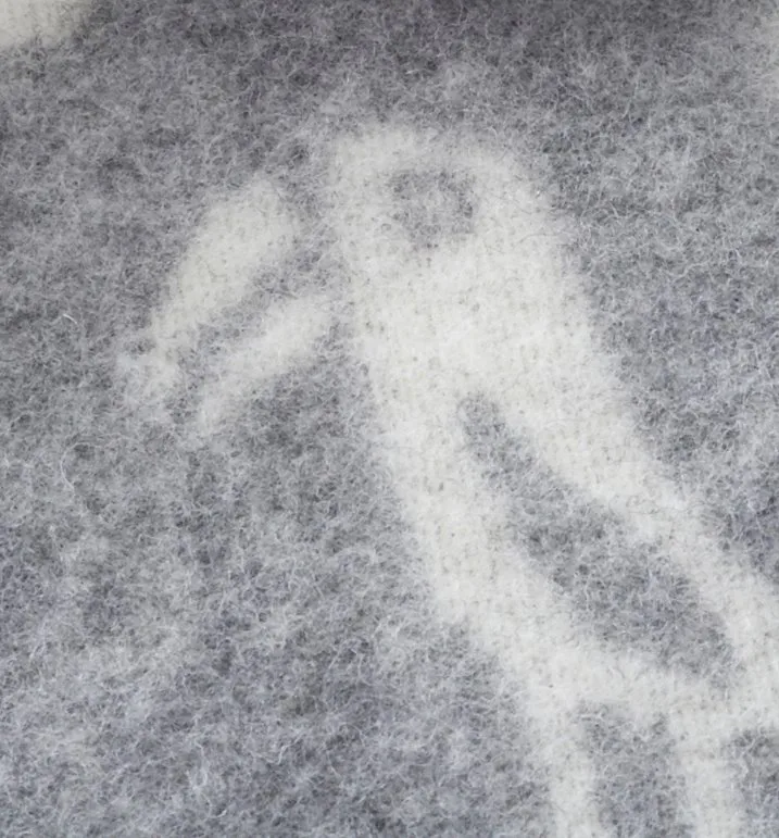 Jungle ullfilt, grå Klippan Yllefabrik