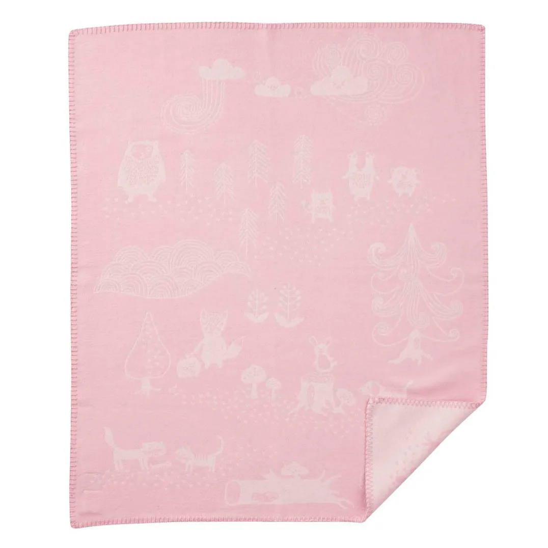 Klippan Yllefabrik Little bear barnfilt rosa