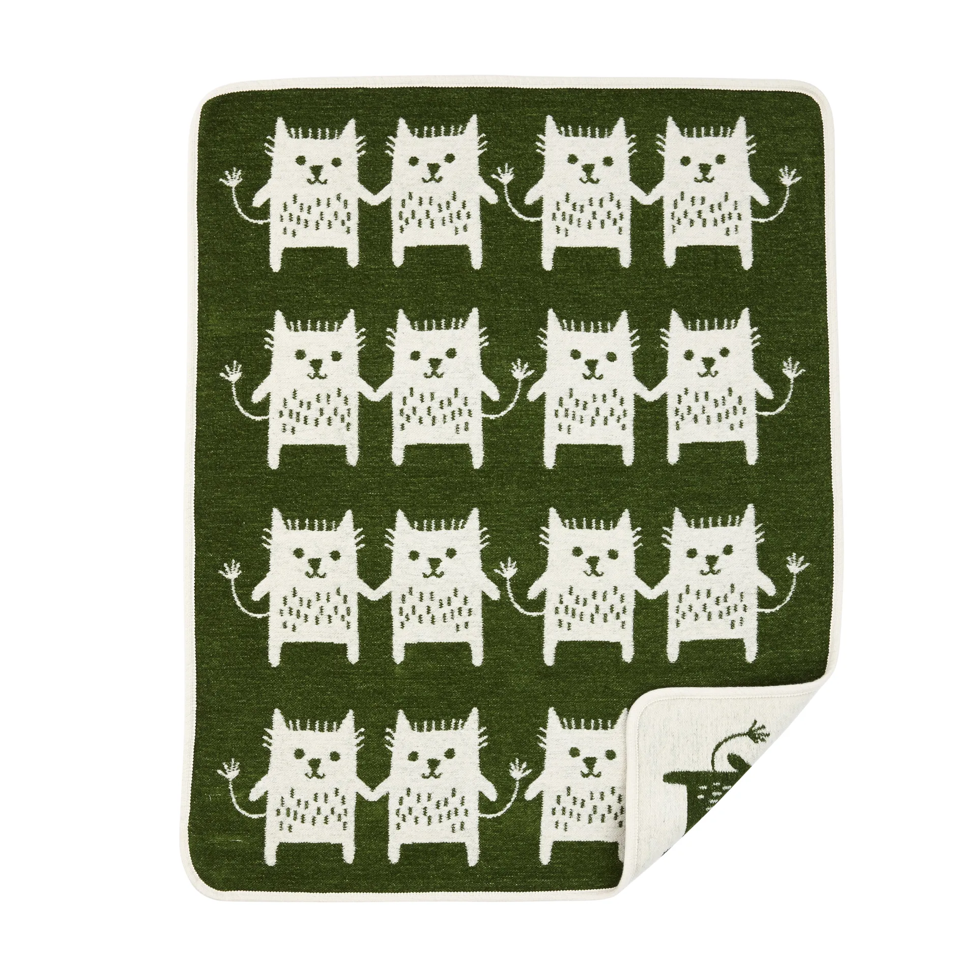 Little me chenillefilt, grön Klippan Yllefabrik