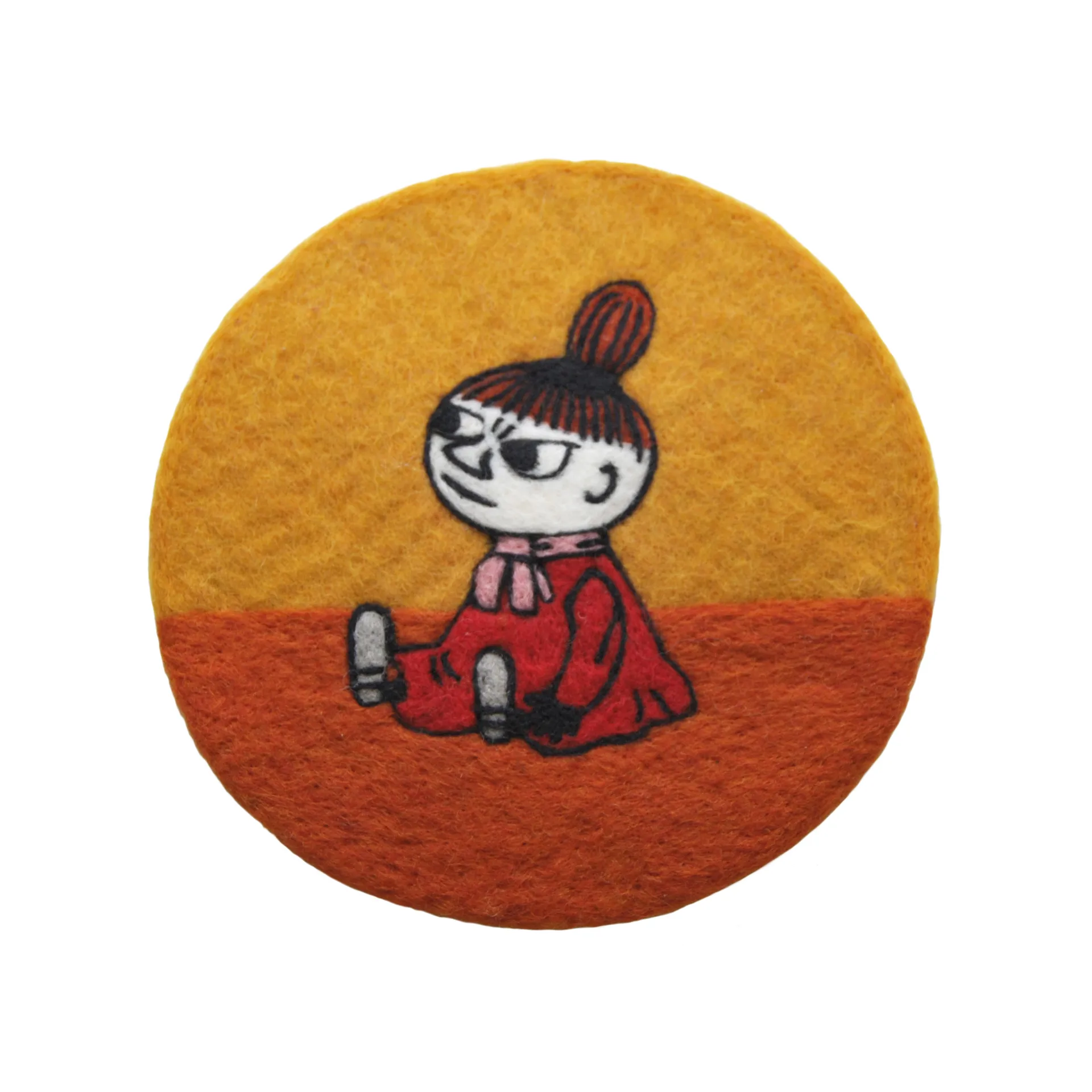 Little My grytunderlägg Ø21 cm, Orange-gul Klippan Yllefabrik