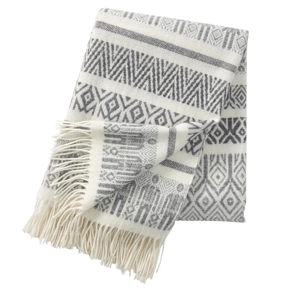 Man & Wife ullpläd 130x180 cm, grå Klippan Yllefabrik