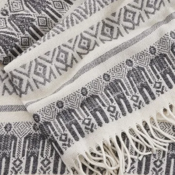 Man & Wife ullpläd 130x180 cm - grå - Klippan Yllefabrik