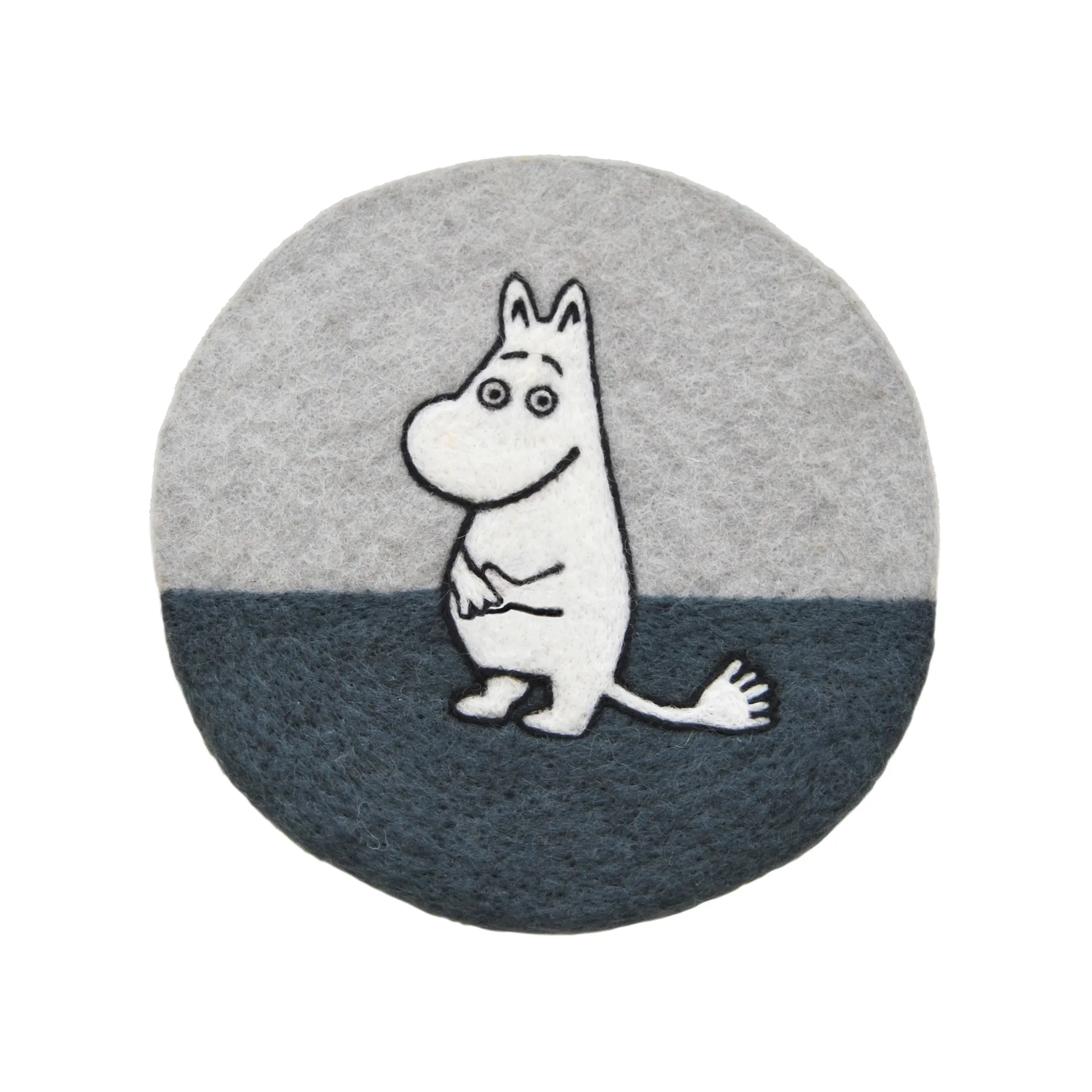 Moomin grytunderlägg Ø21 cm, Grå Klippan Yllefabrik