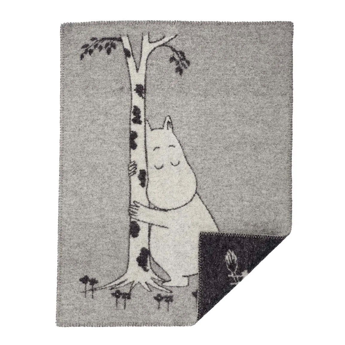 Moomin Tree Hug barnfilt, grå Klippan Yllefabrik