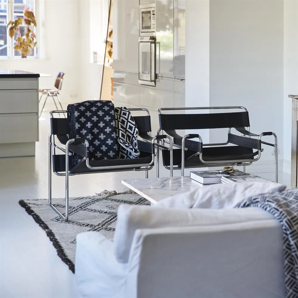 Plus ullpläd, svart Klippan Yllefabrik