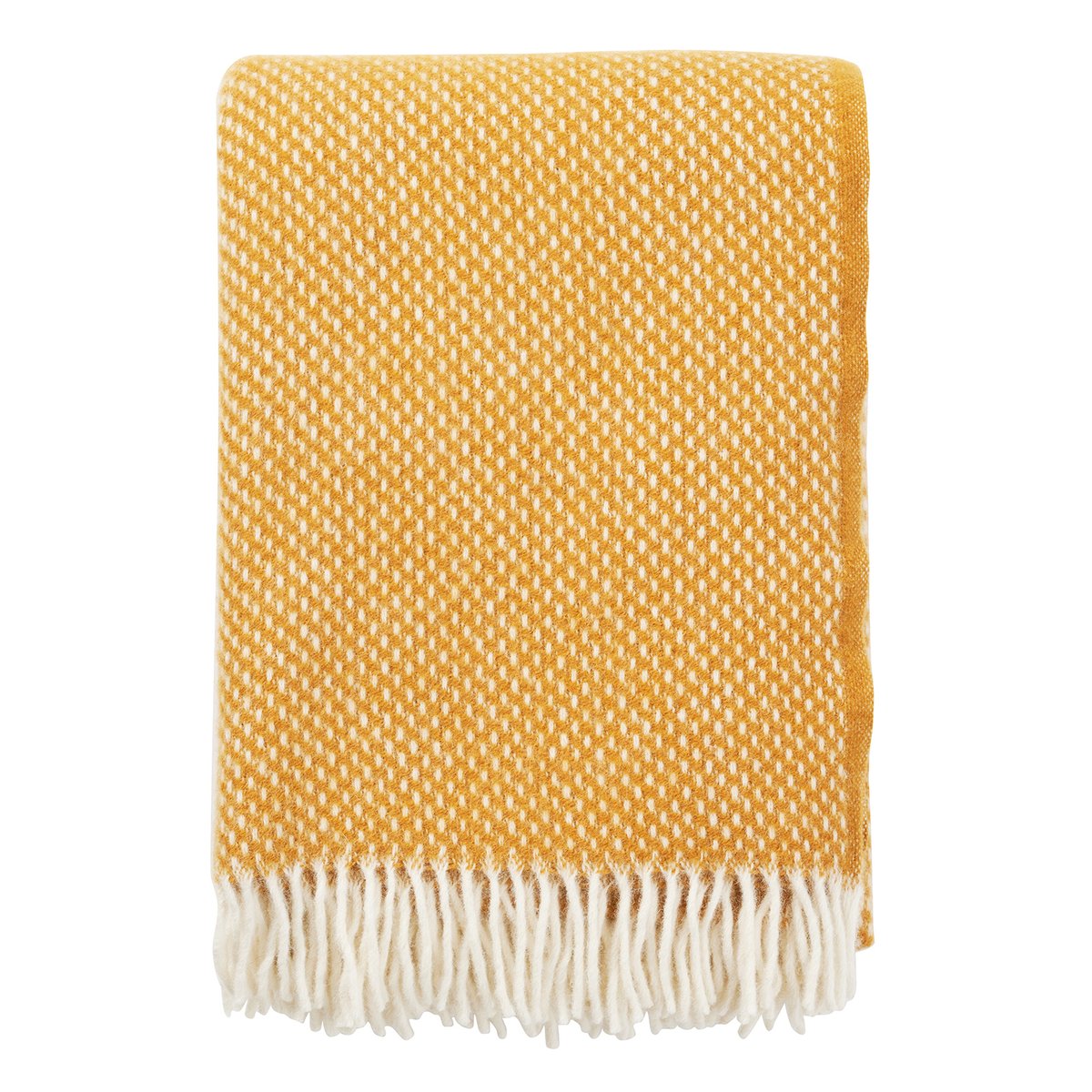 Klippan Yllefabrik Preppy pläd Senap | Skandinavisk Design | Ullplädar & Ullfiltar | Gul
