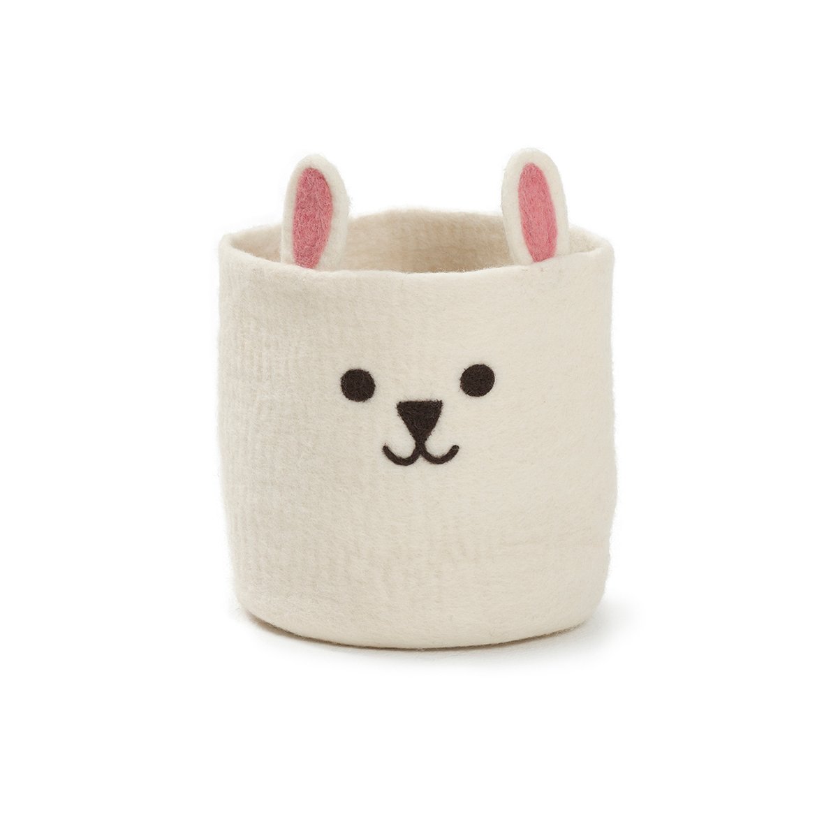 Klippan Yllefabrik Rabbit korg 20 cm Vit | Skandinavisk Design | Barnrumsinredning | Vit