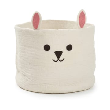 Rabbit korg �Ø40 cm - Vit - Klippan Yllefabrik