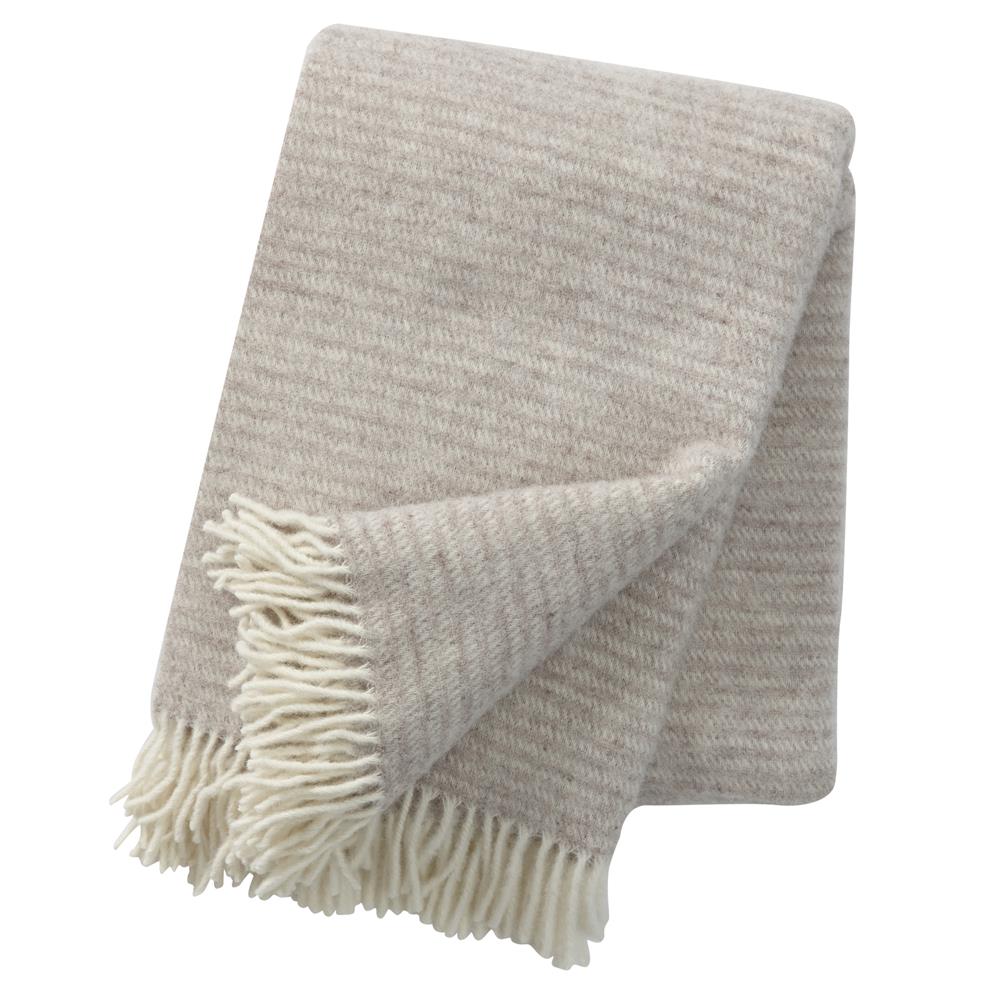 Klippan Yllefabrik Ralph ullpläd beige | Skandinavisk Design | Ullplädar & Ullfiltar | Beige