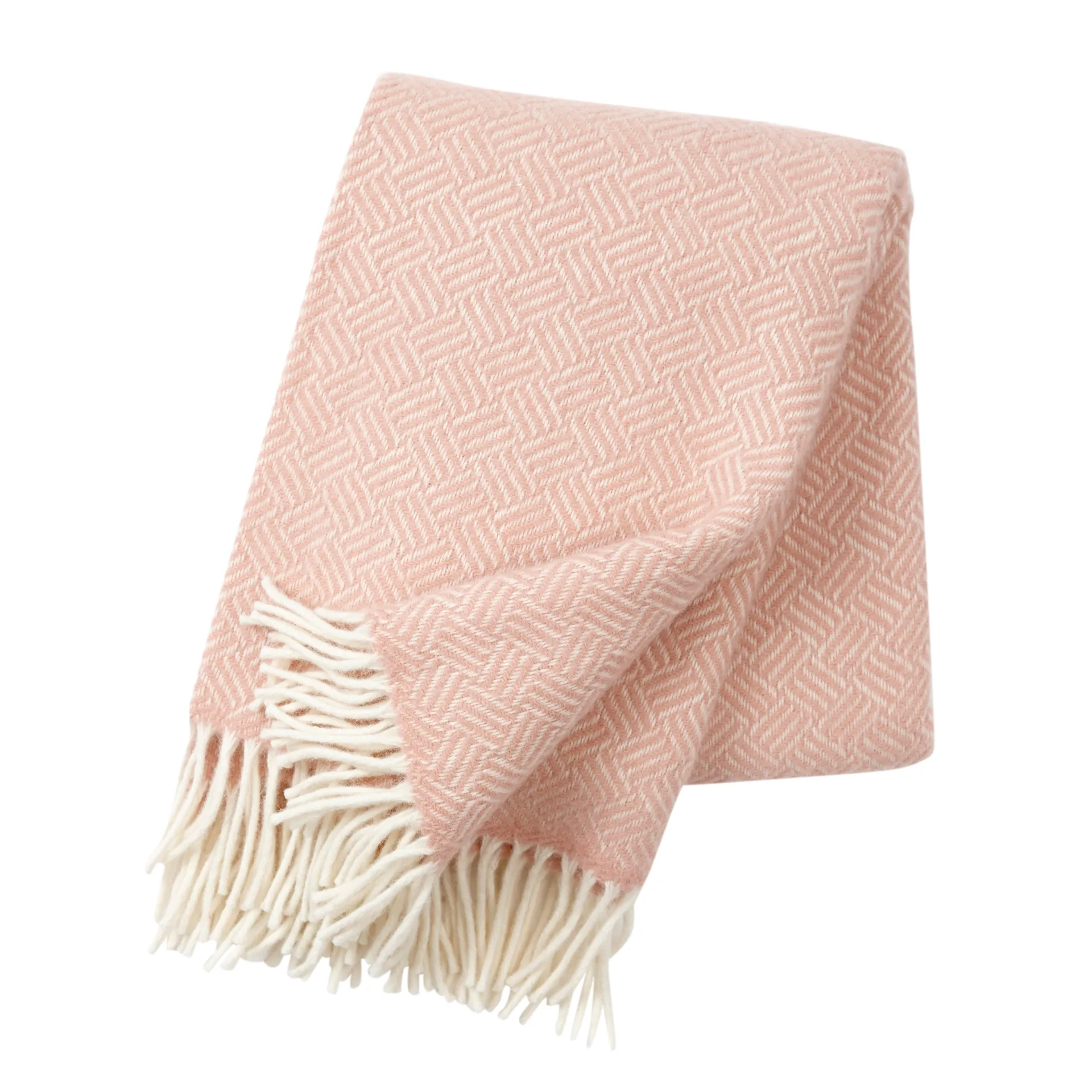 Samba ullpläd, rose cloud (rosa) Klippan Yllefabrik