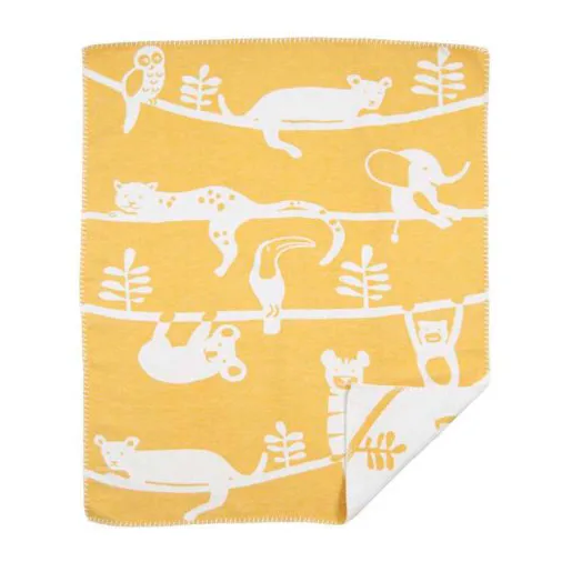 Siesta barnfilt, gul Klippan Yllefabrik