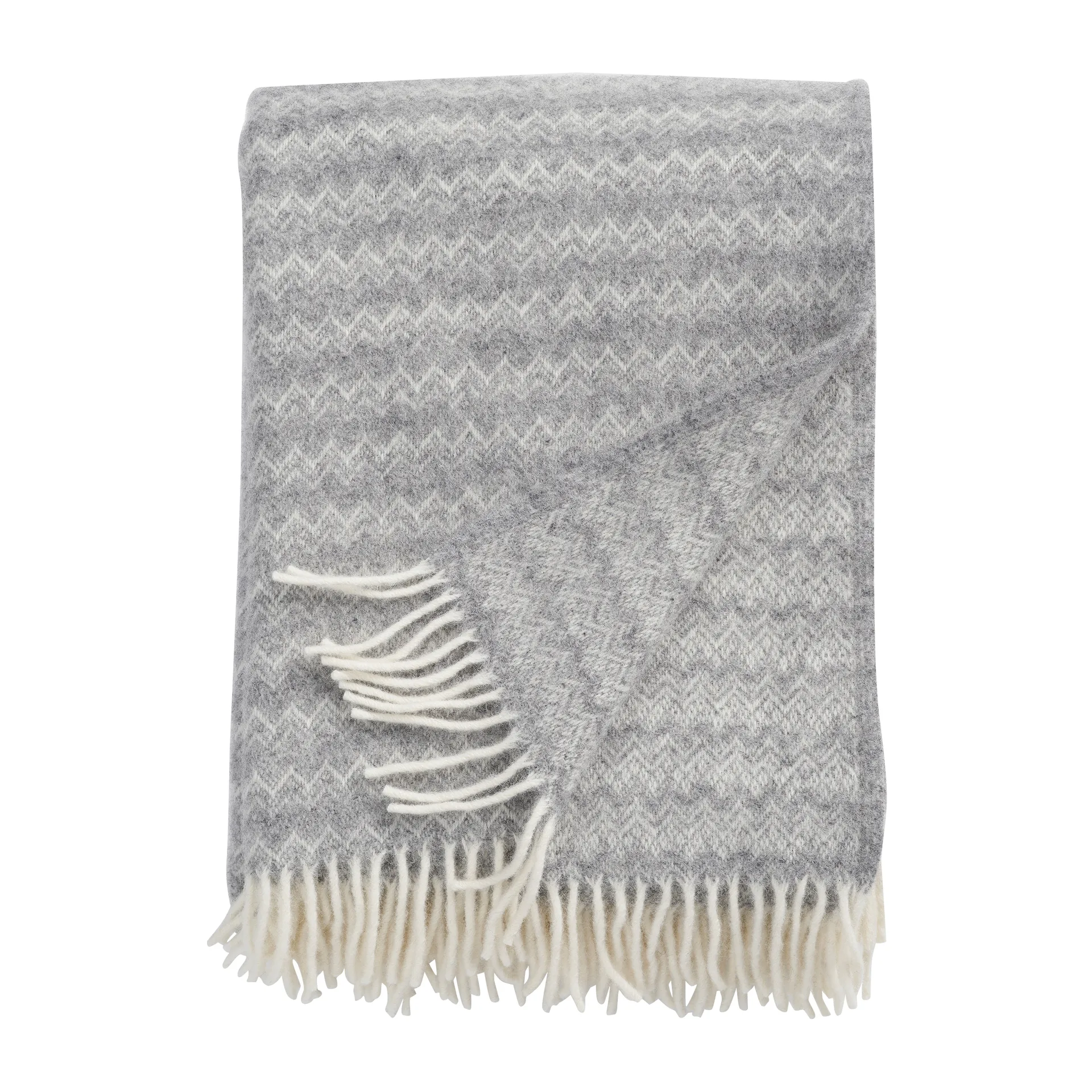 Summit ullpläd 130x200 cm, Stone (grå) Klippan Yllefabrik
