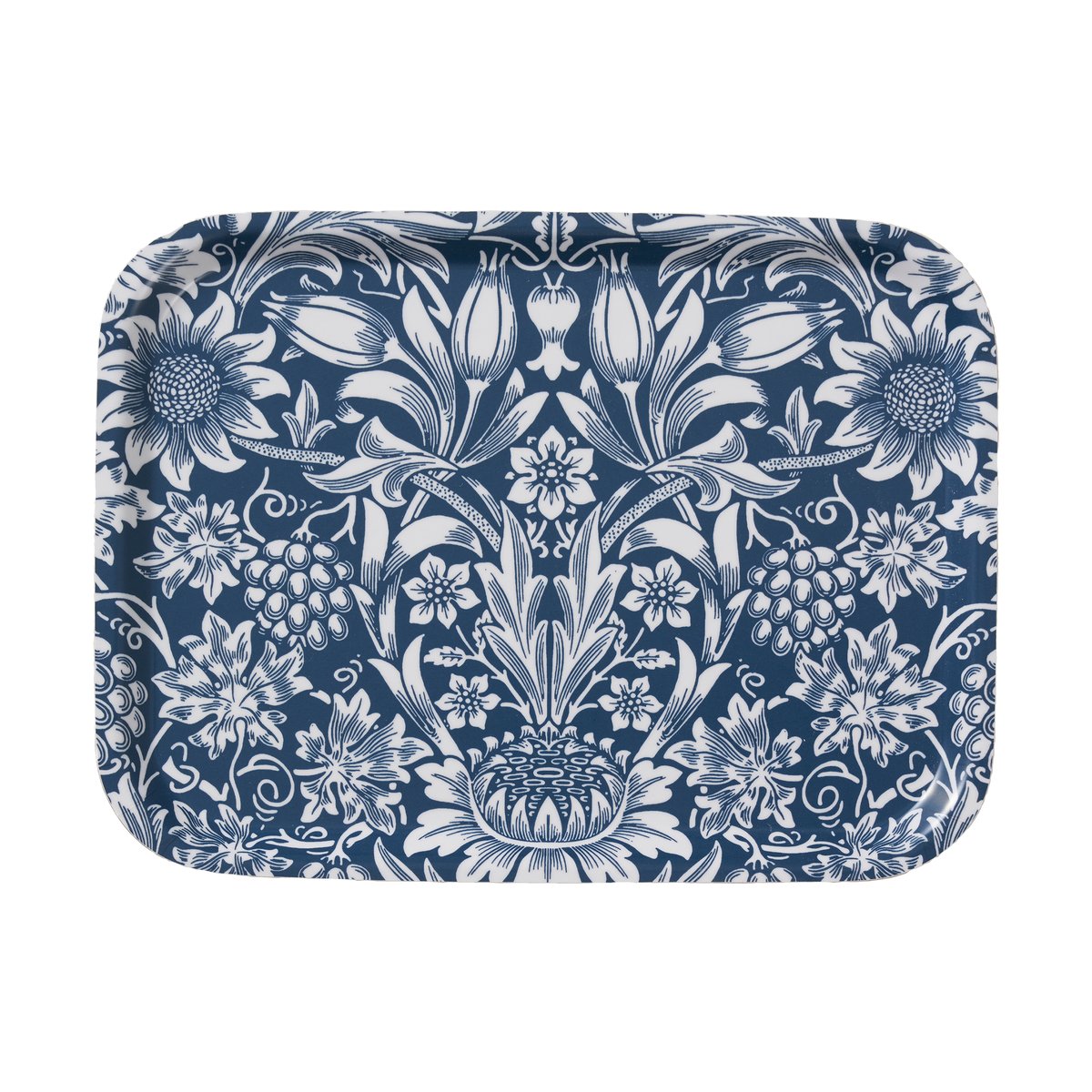 Klippan Yllefabrik Sunflower bricka 20x27 cm Dark denim