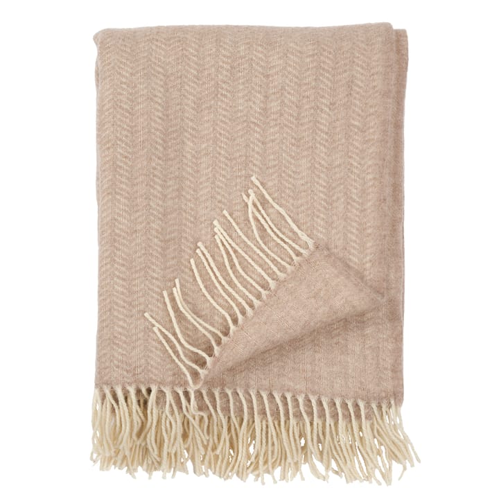 Tippy ullpläd, Beige melange Klippan Yllefabrik