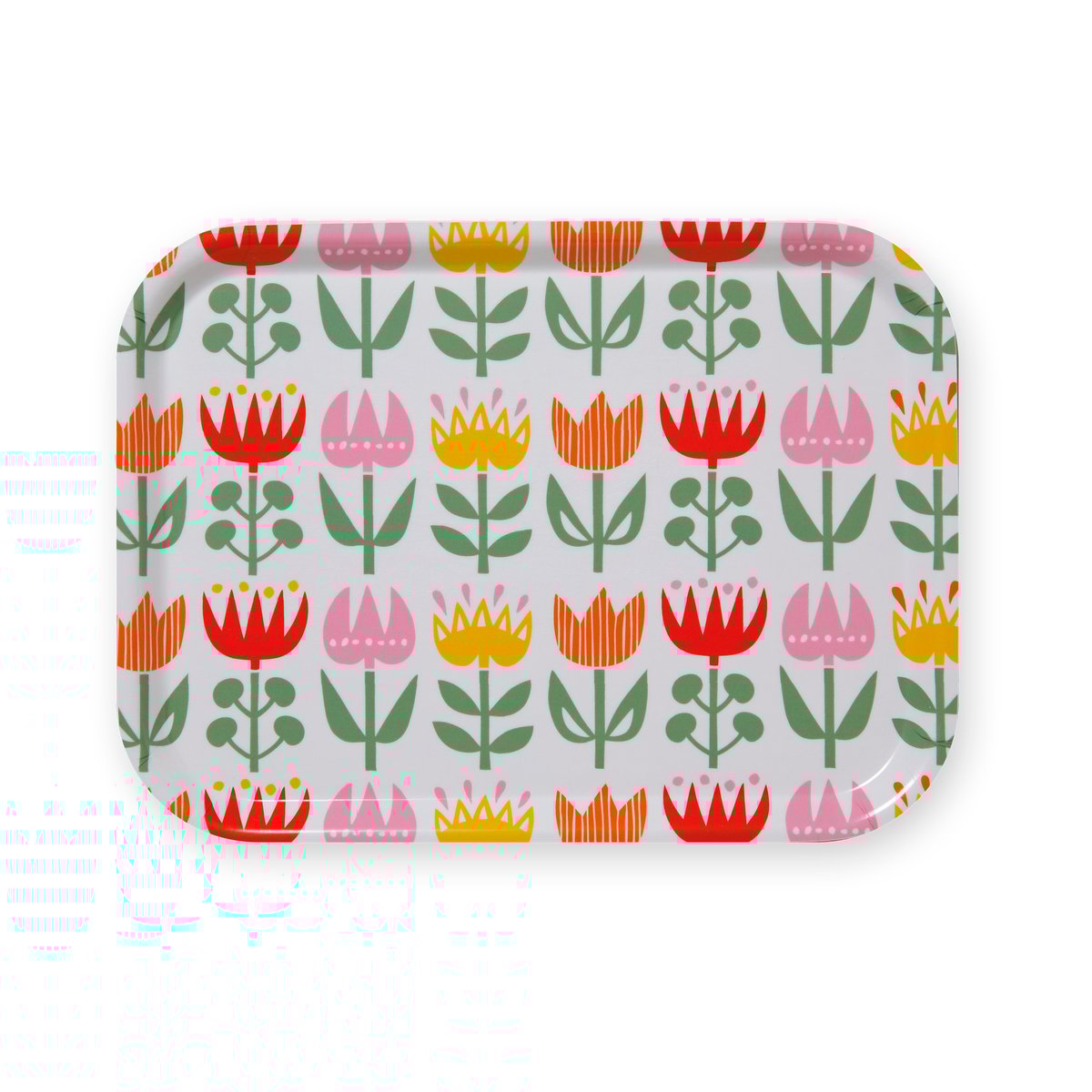 Klippan Yllefabrik Tulip liten bricka 20x27 cm Multi