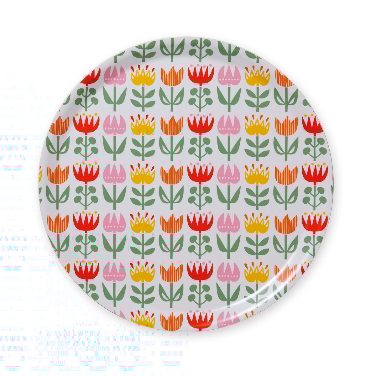 Klippan Yllefabrik Tulip rund bricka 33 cm Multi | Skandinavisk Design | Brickor | Multi