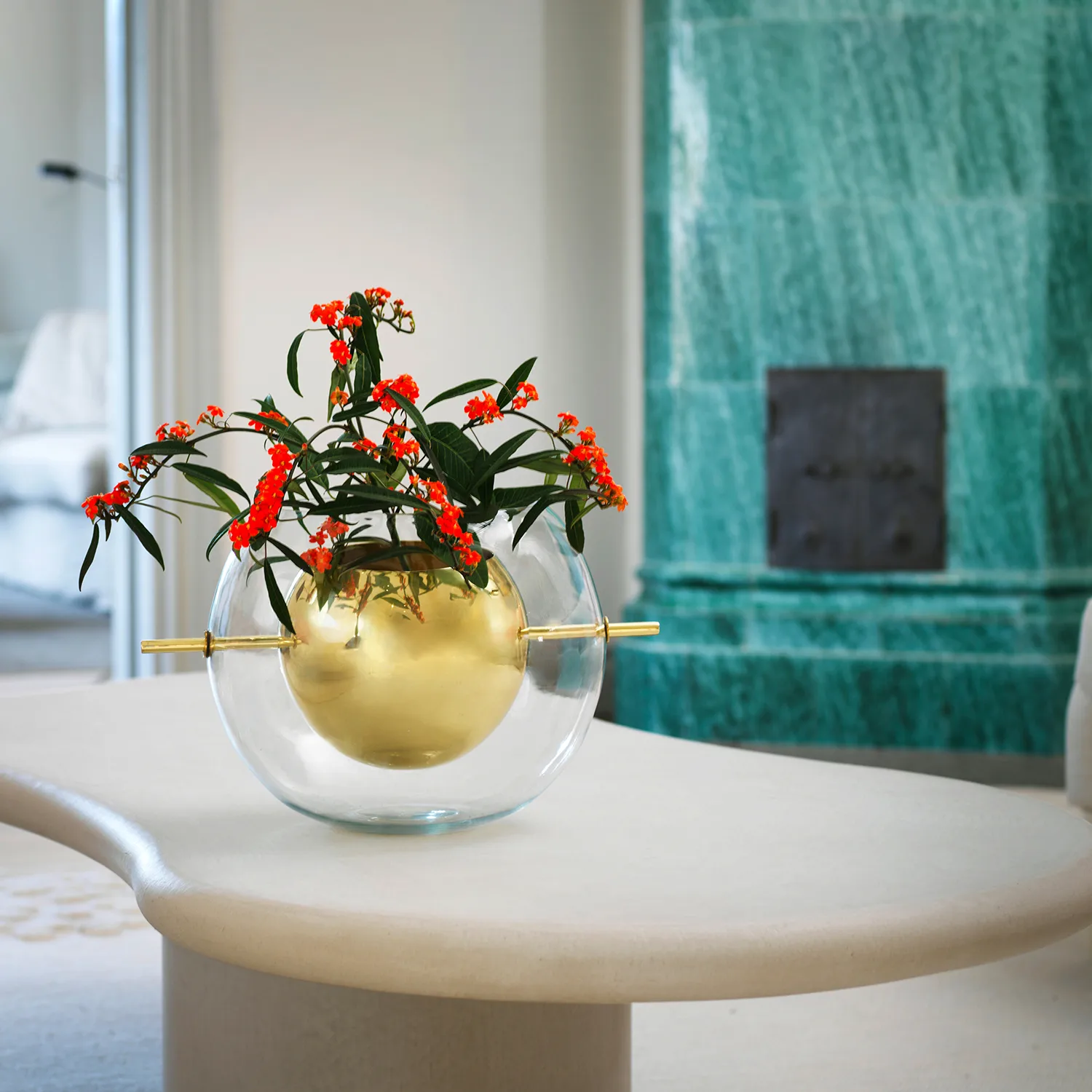 Alba rund vas, Mässing KLONG