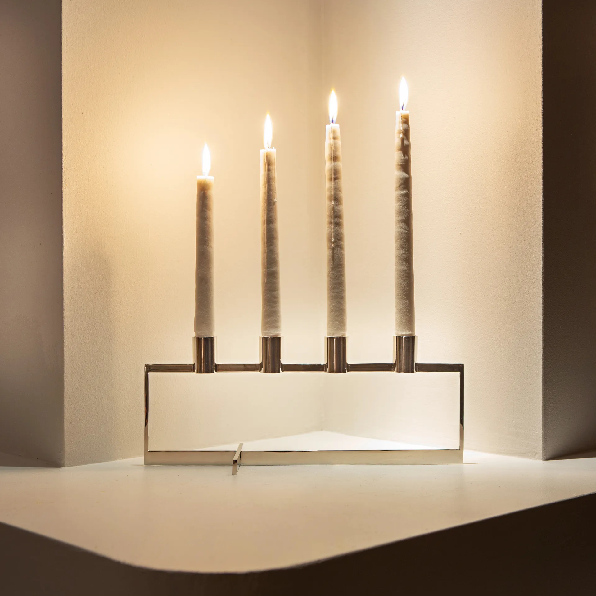 Anno Domini adventsljusstake, Rostfritt stål KLONG