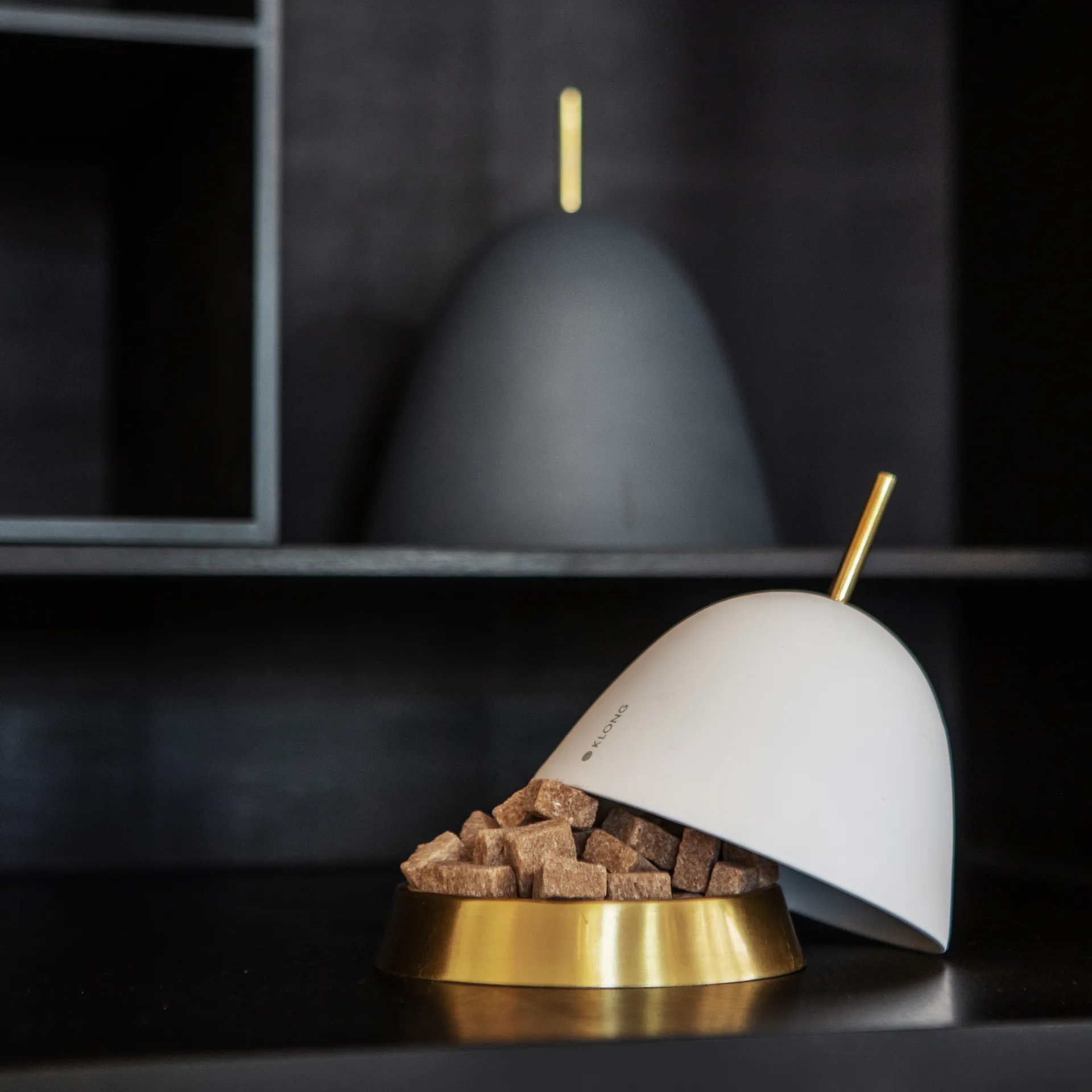 Gömma förvaring small 12 cm, Vit-mässing KLONG