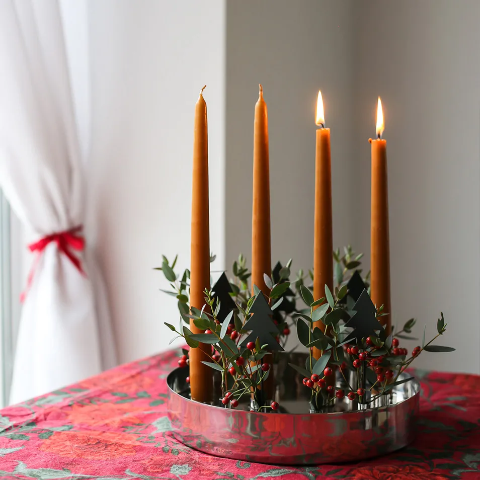 Jubel adventsljusstake, Silver KLONG