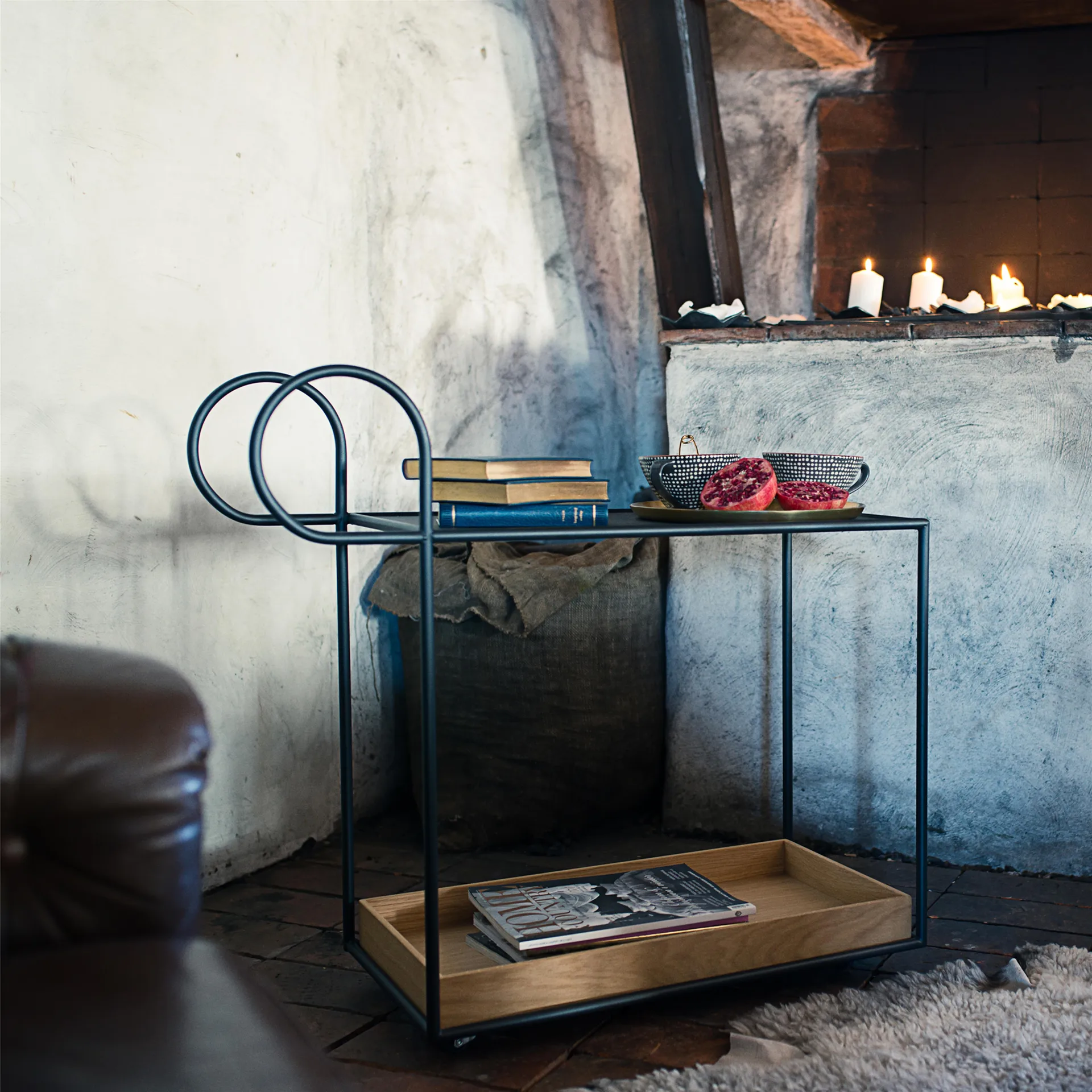 Julius serveringsvagn, grå KLONG