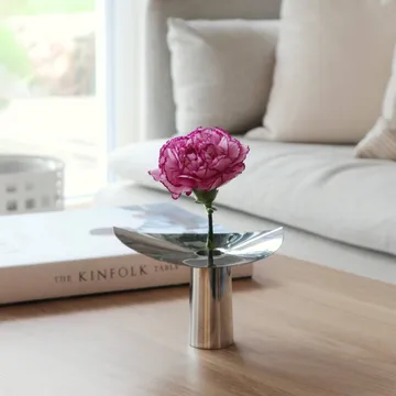 Löv vas-ljushållare - Rostfritt stål. 10 cm - KLONG