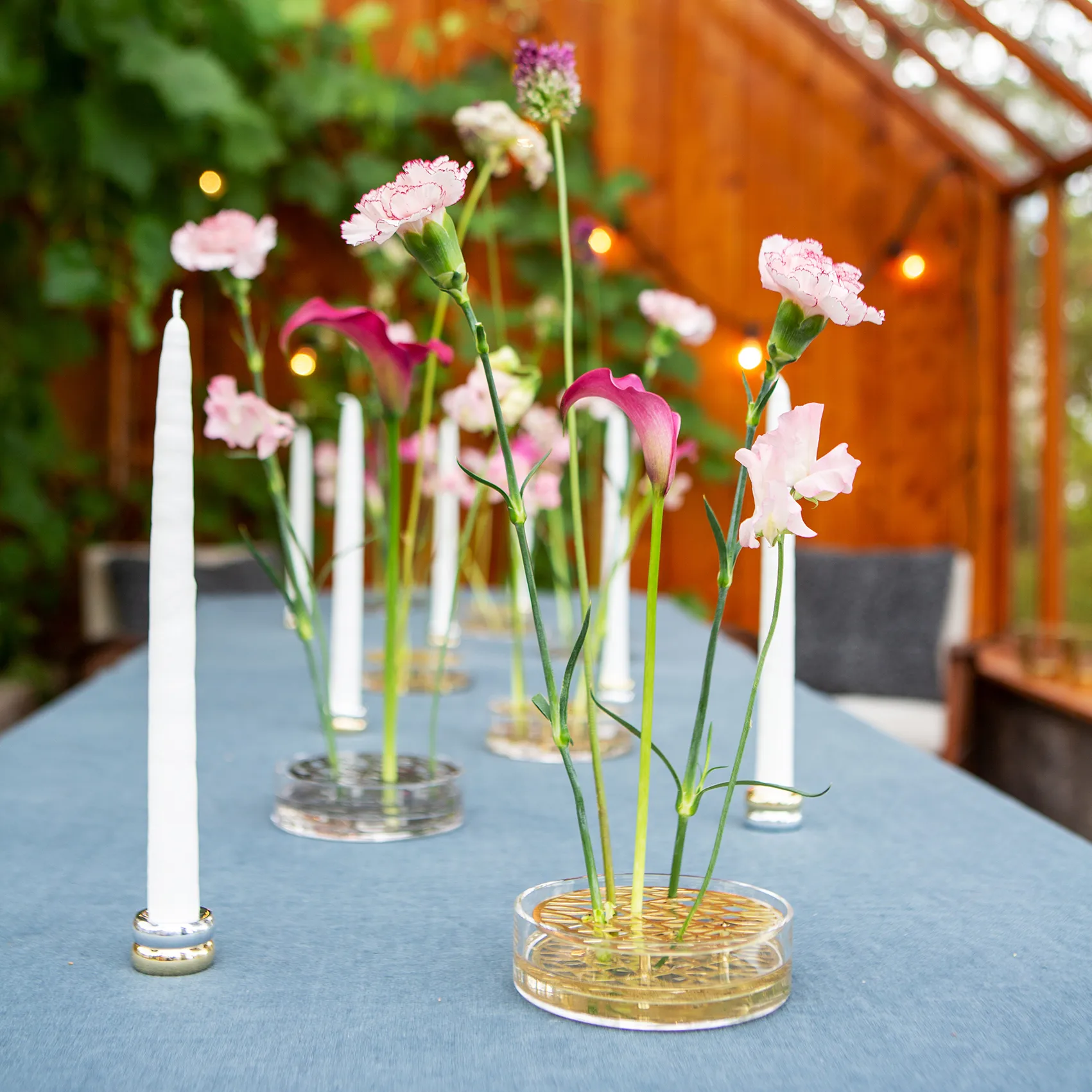 Marriage Duo ljusstake 2 delar, Mässing-silver KLONG