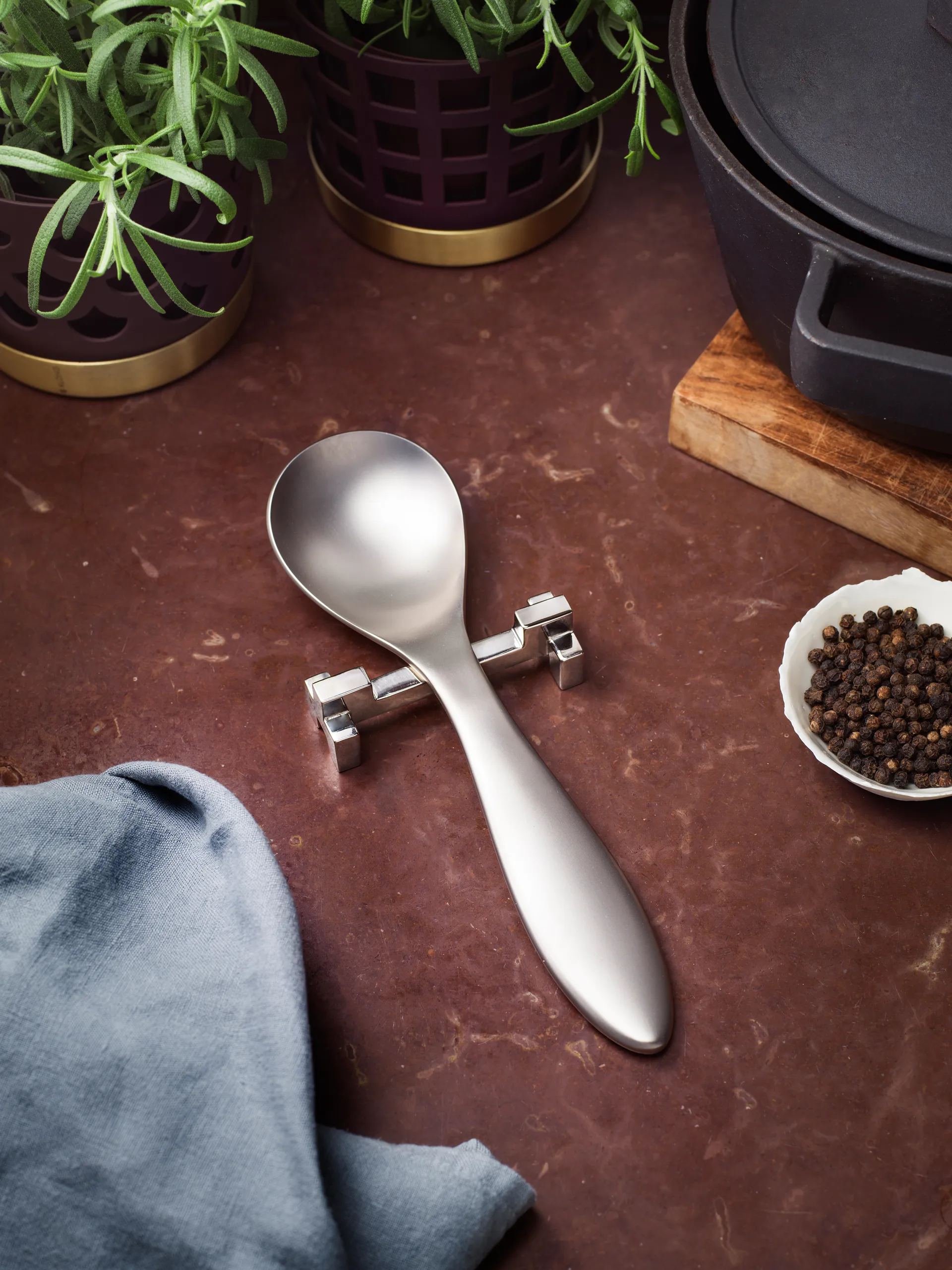 Signe bestickhållare 2-pack, Nickel KLONG