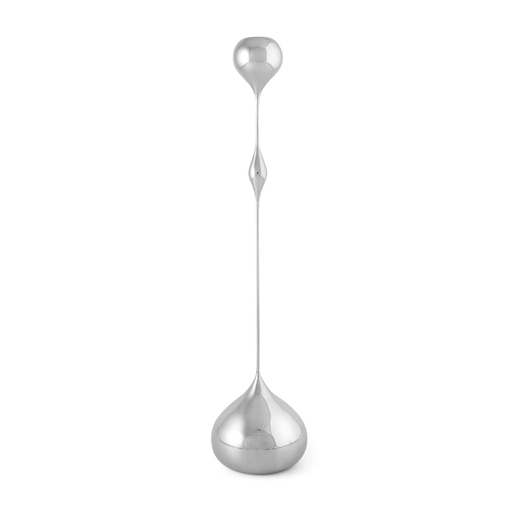 KLONG Tender ljusstake hög Nickel | Skandinavisk Design | Ljusstakar | Silverfärgad