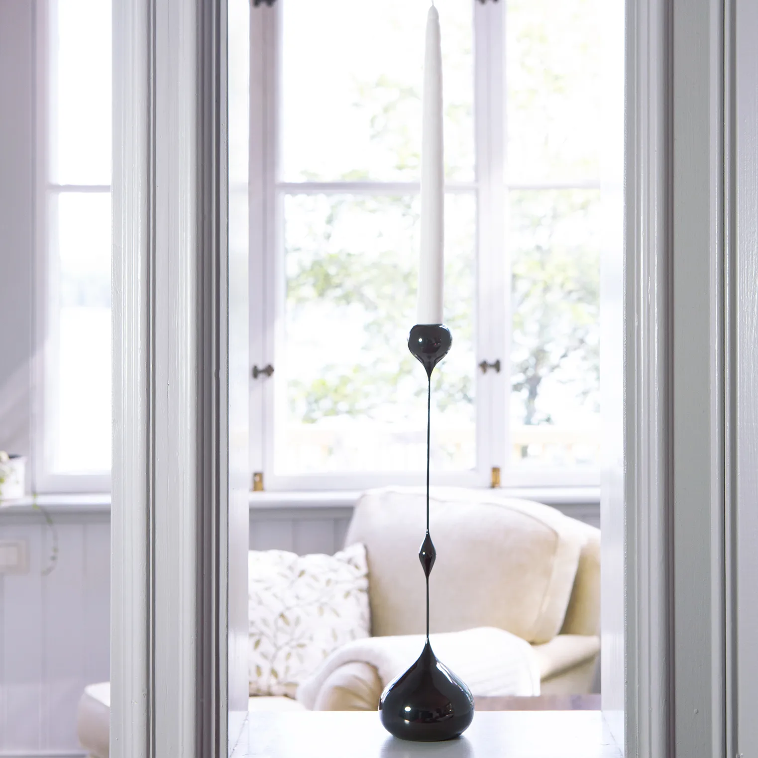 Tender ljusstake hög, Svart KLONG