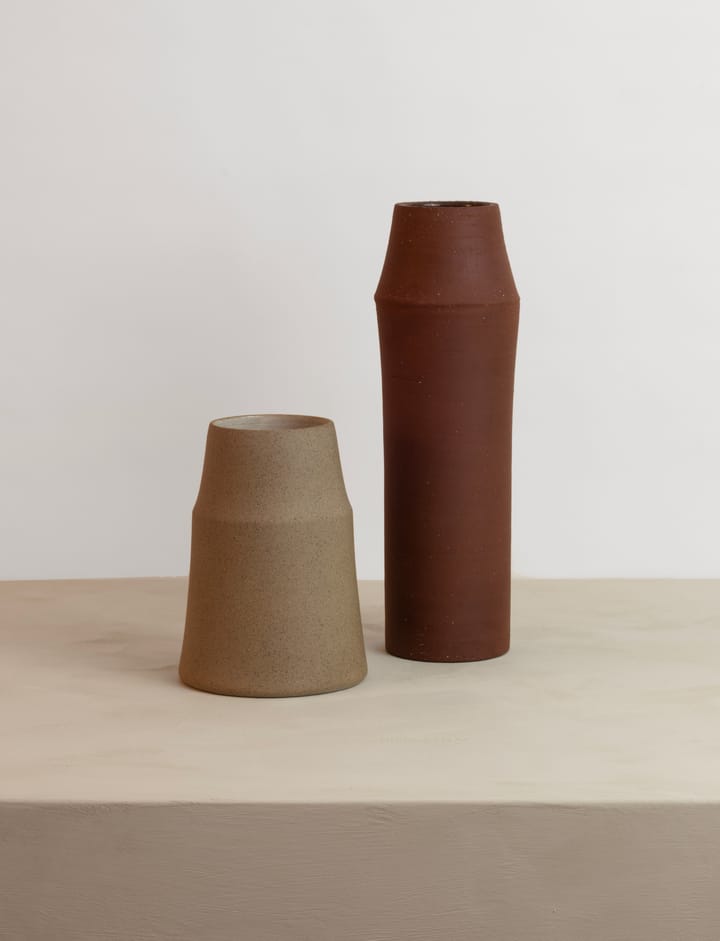 Clay vas 18 cm - Warm sand - Knabstrup Keramik
