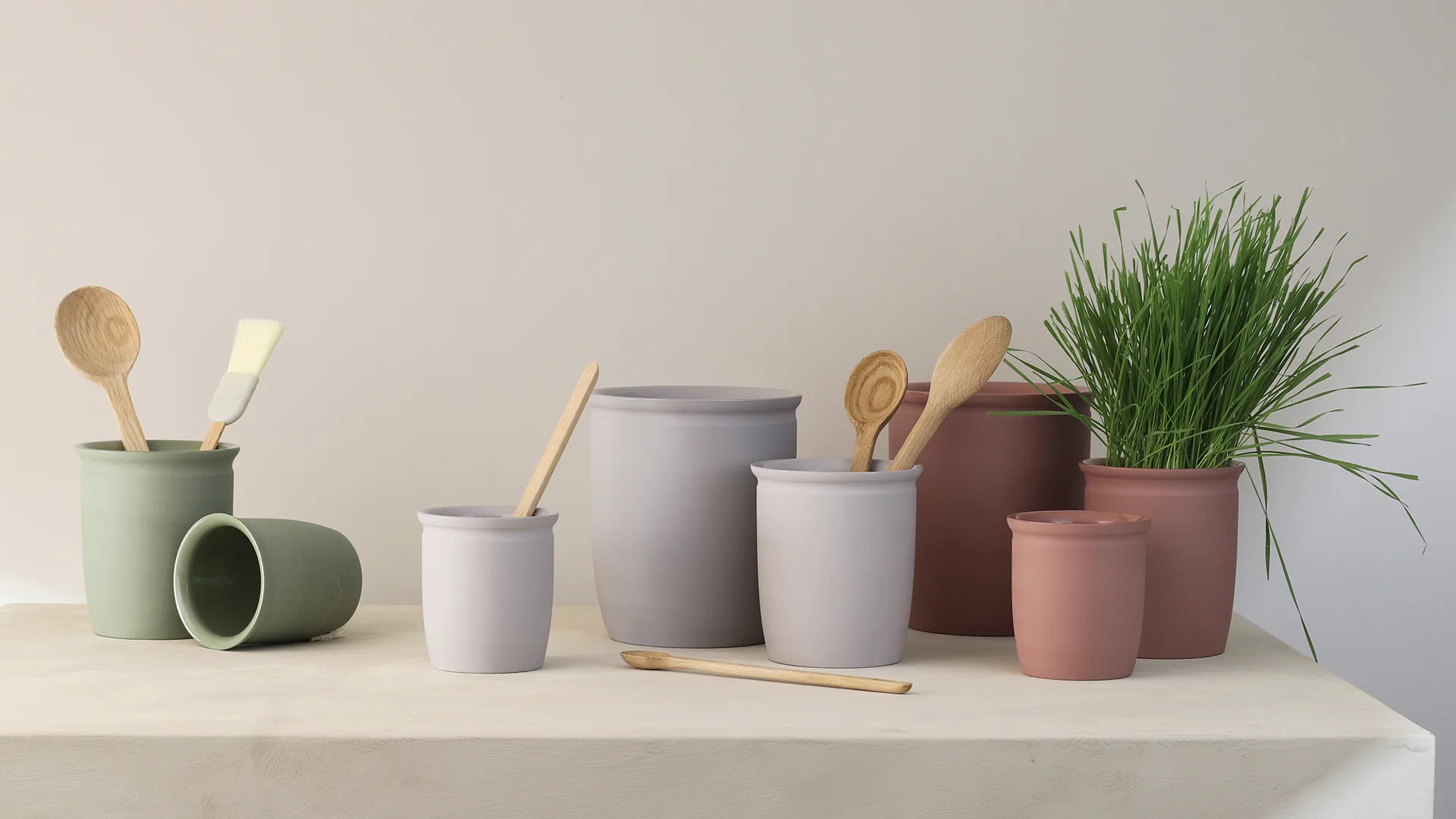 Knabstrup syltkruka, Olive, 1 L Knabstrup Keramik