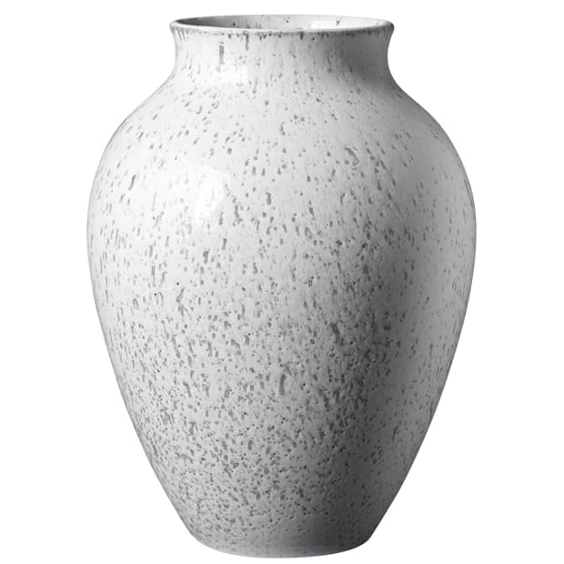 Knabstrup vas 27 cm - Vit-Grå - Knabstrup Keramik