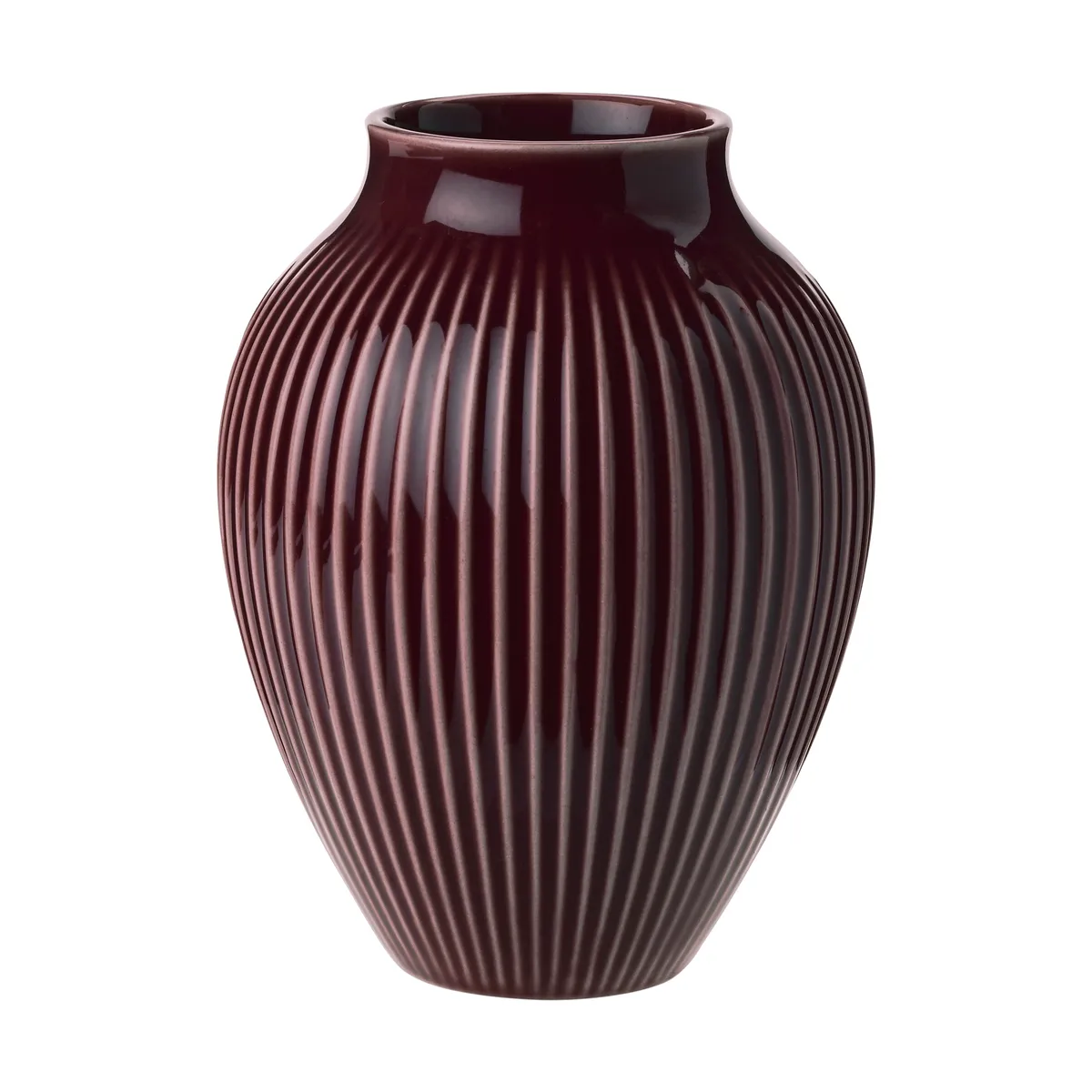 Knabstrup Keramik Knabstrup vas räfflad 12,5 cm Berry